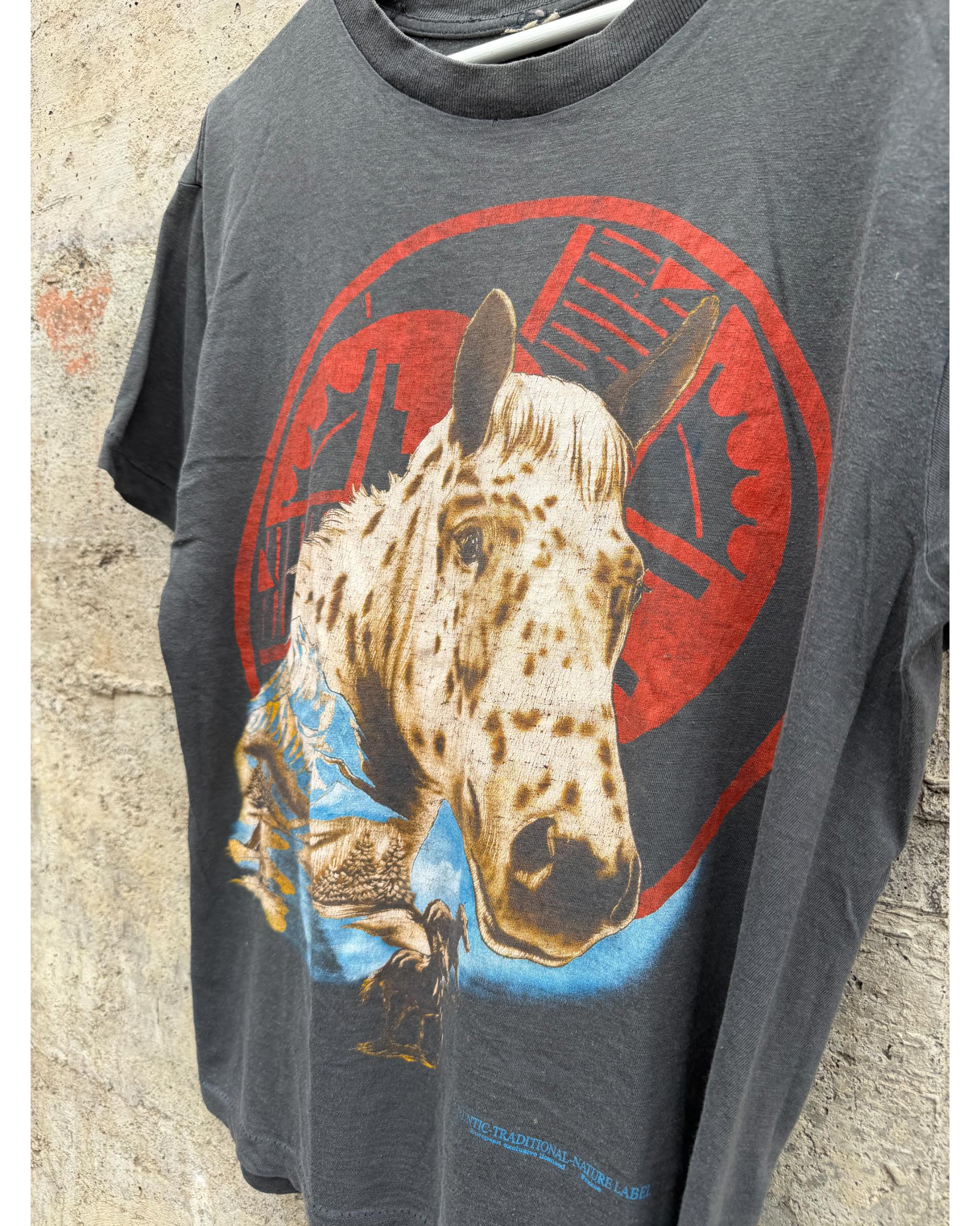 Horse portrait t-shirt - 1990's