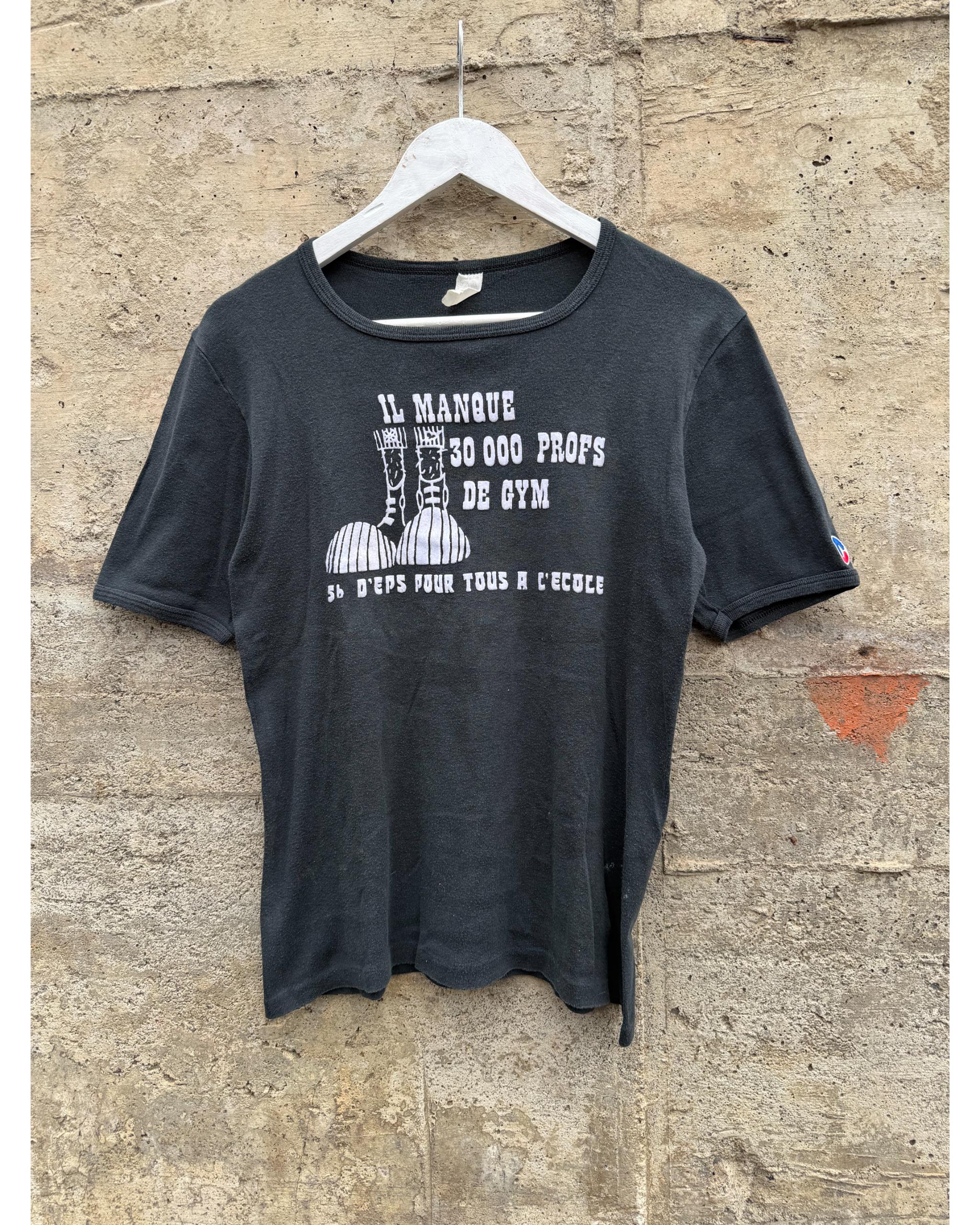 French middle school protest ringer t-shirt - 1980's