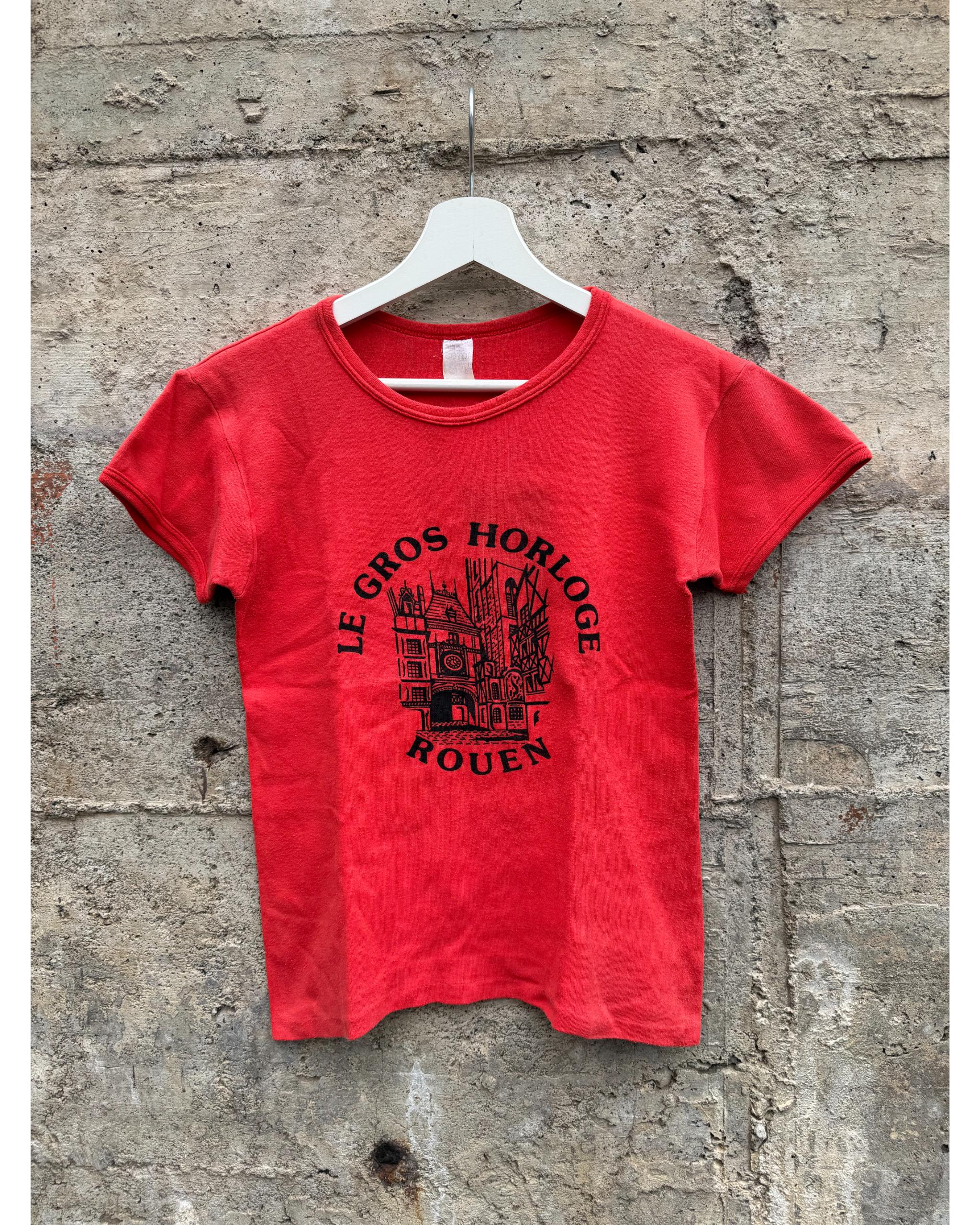 Le gros horloge Rouen french souvenir baby t-shirt - 1970's