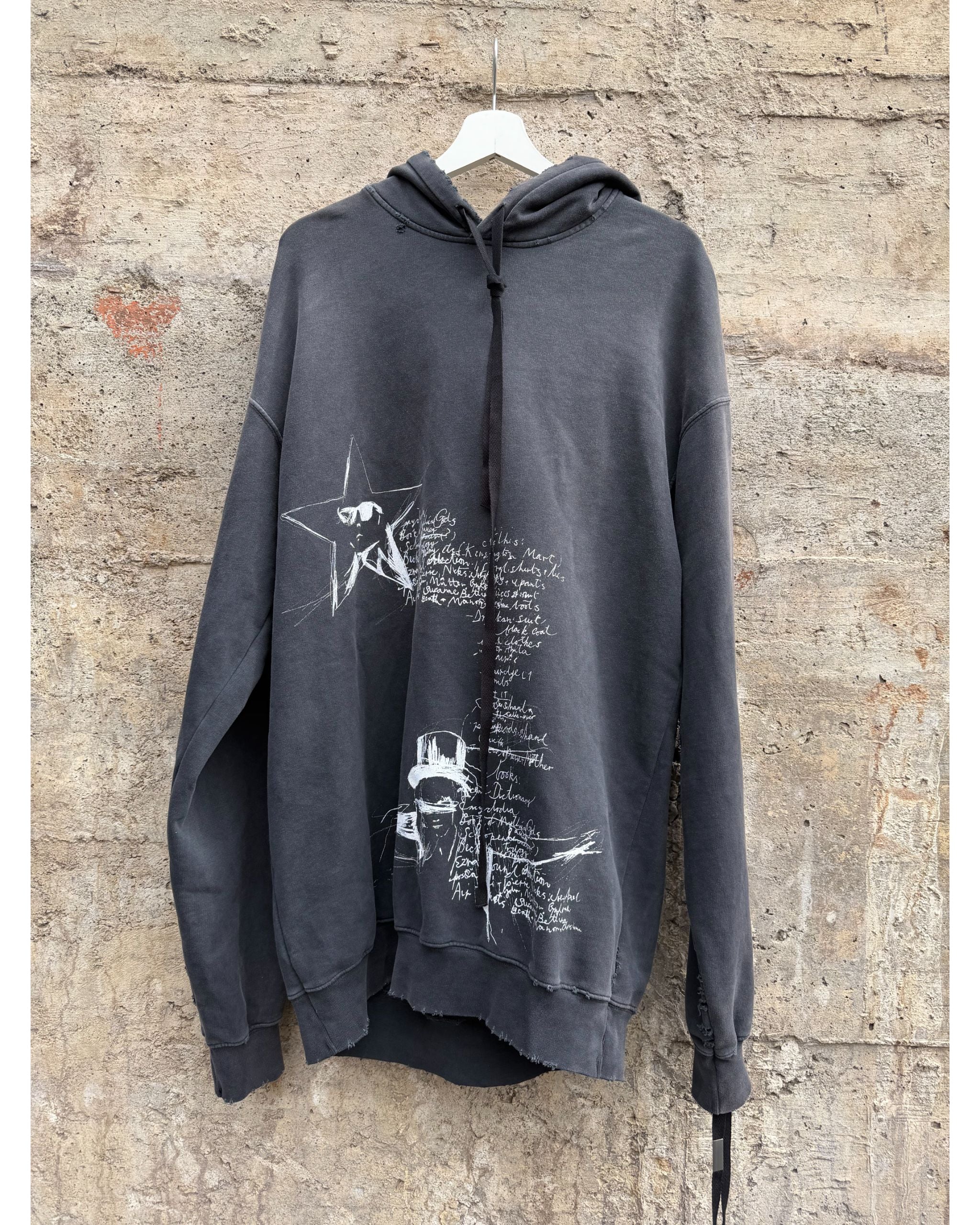 Ollie High comfort hoodie with sketchbook print