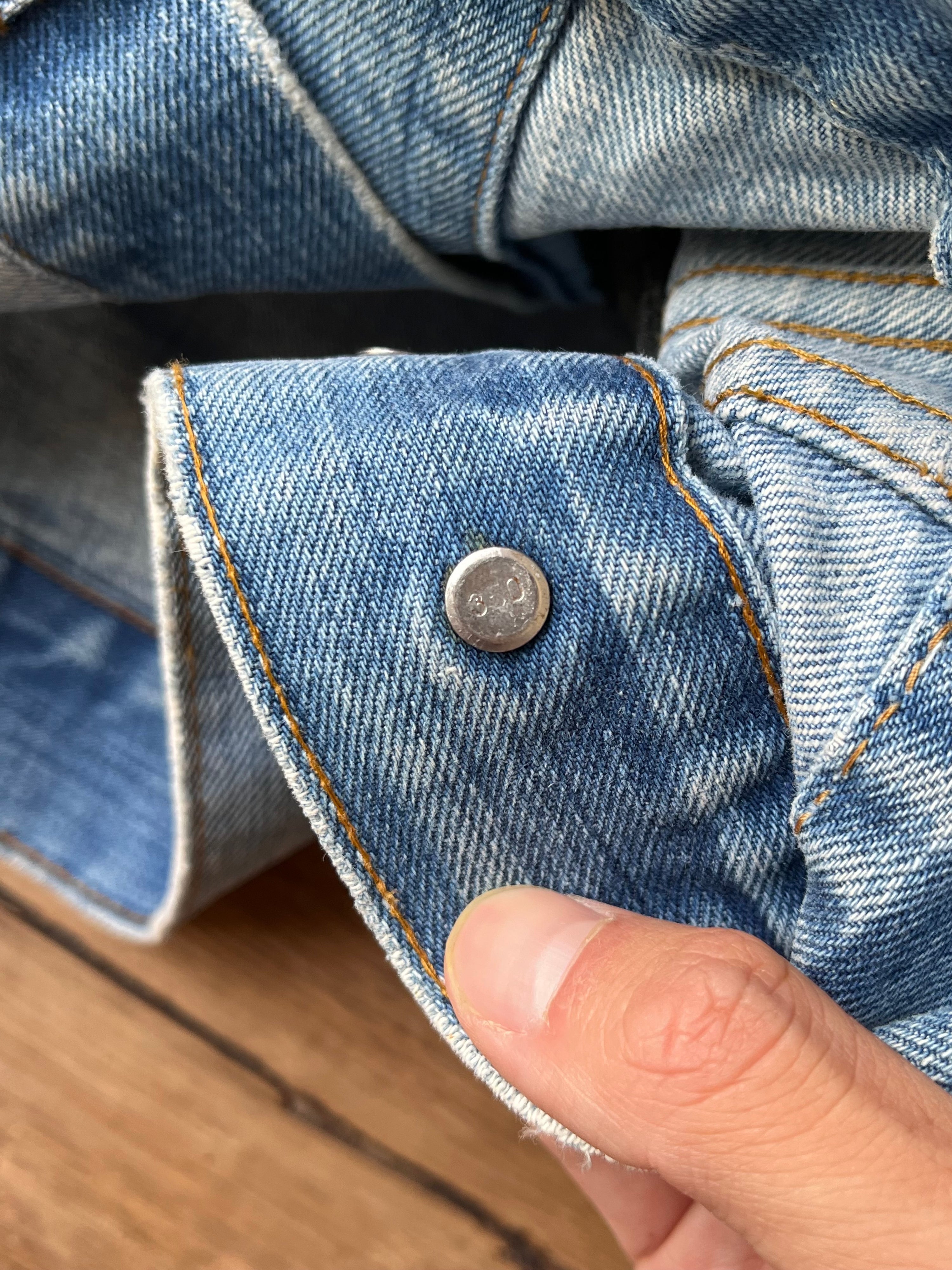 1980's Vintage Distressed Orange Tab Levi's Jacket (M)
