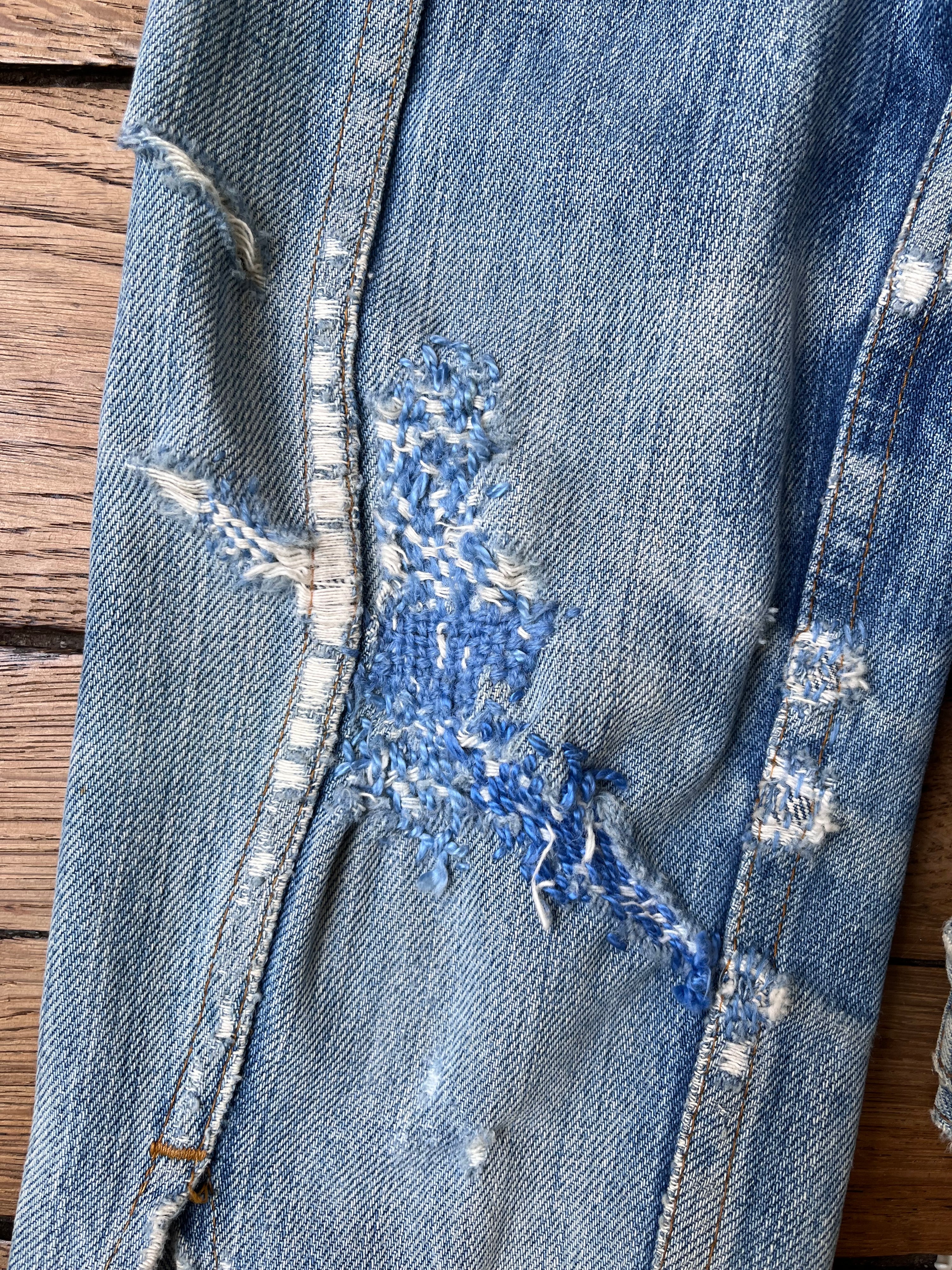 1980's Vintage Distressed Orange Tab Levi's Jacket (M)