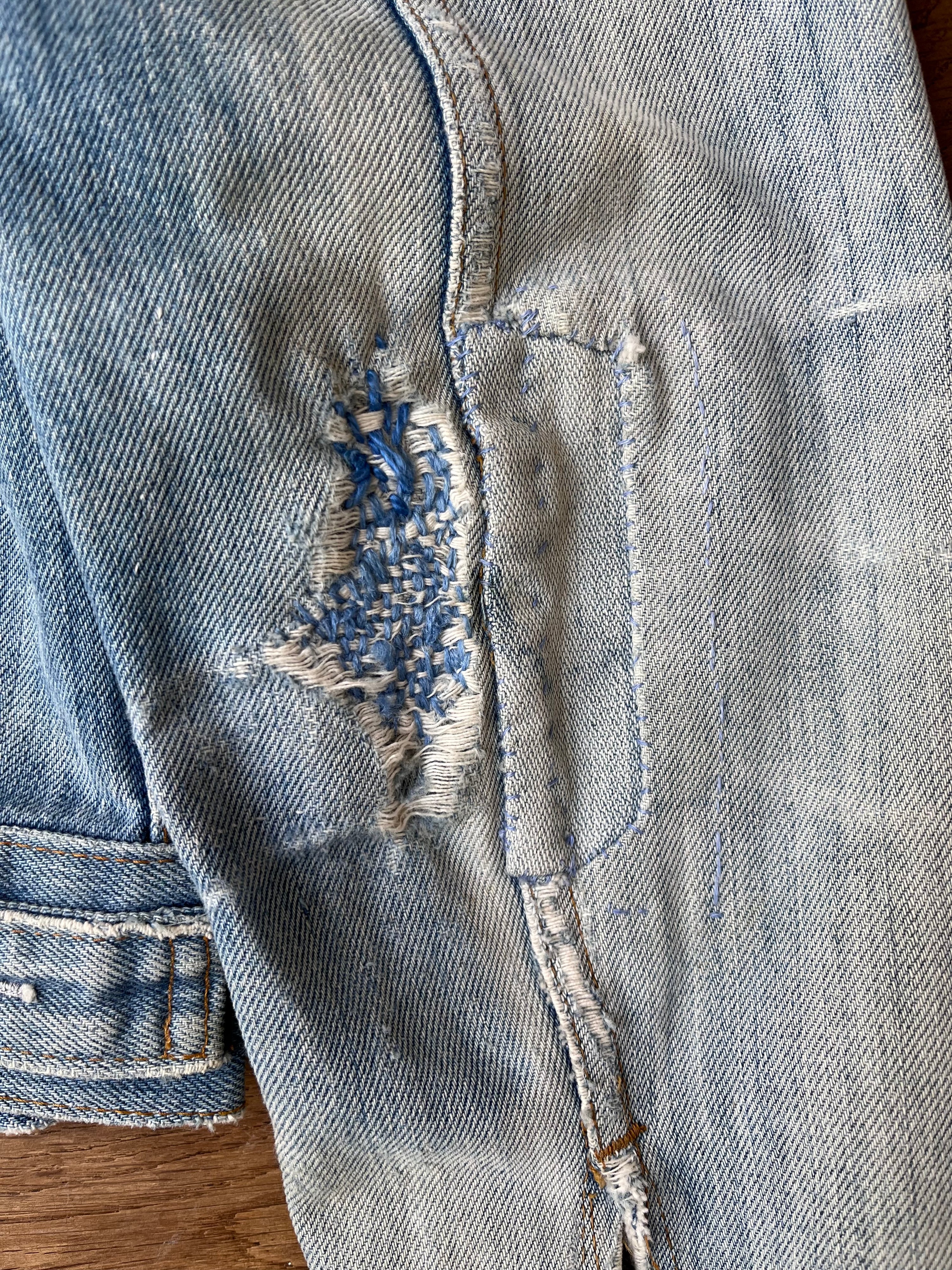 1980's Vintage Distressed Orange Tab Levi's Jacket (M)