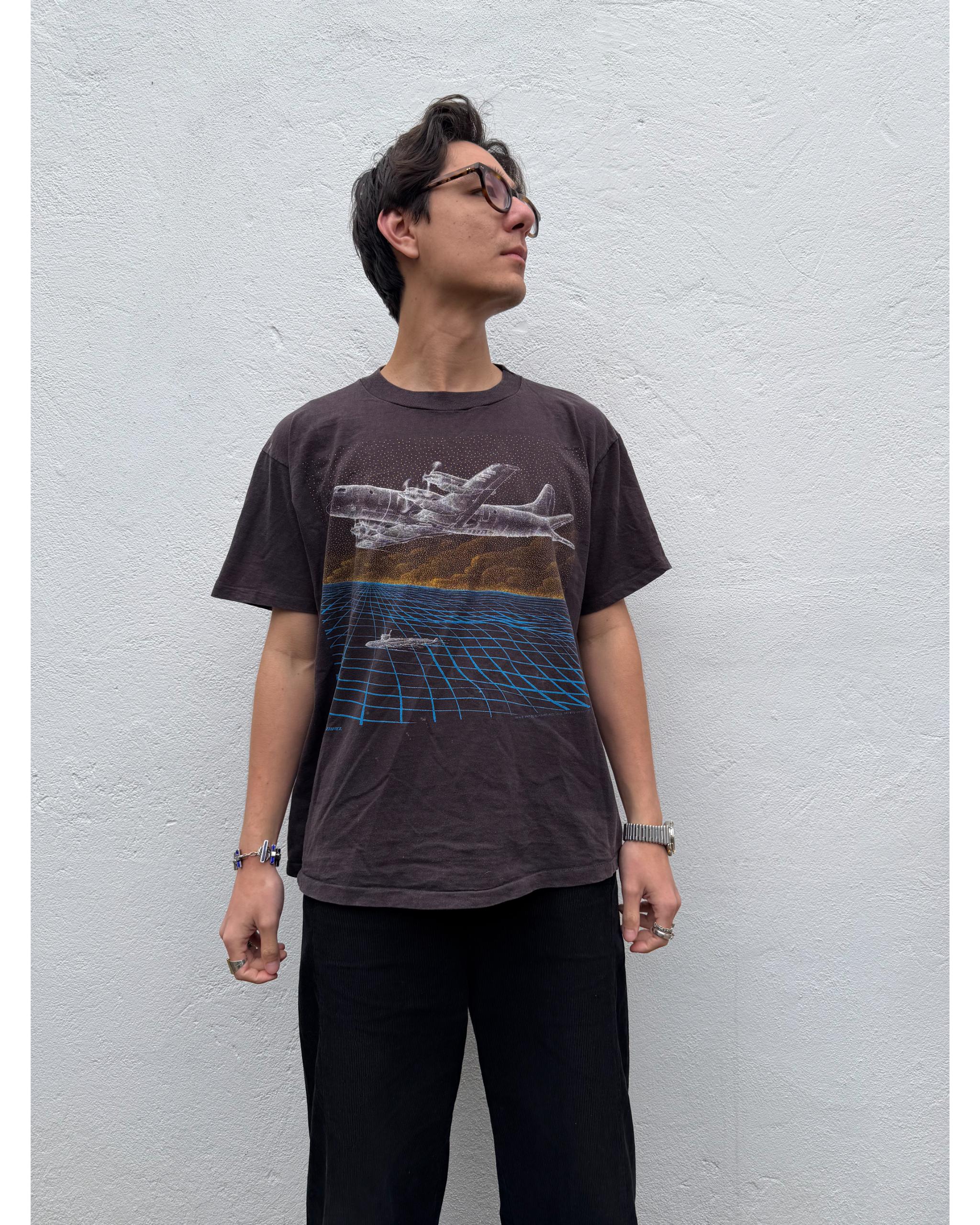 Sunfaded Blackbird P3C Orion military t-shirt - 1988