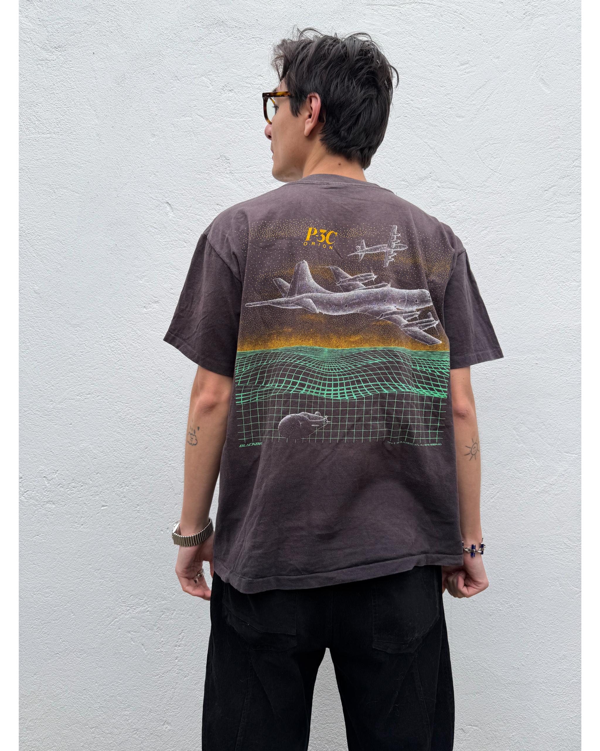 Sunfaded Blackbird P3C Orion military t-shirt - 1988