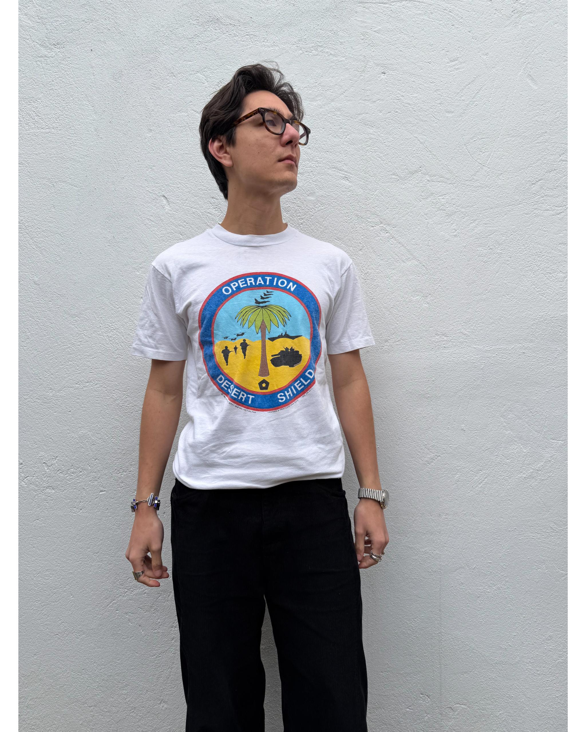 Operation desert shield military t-shirt - 1990