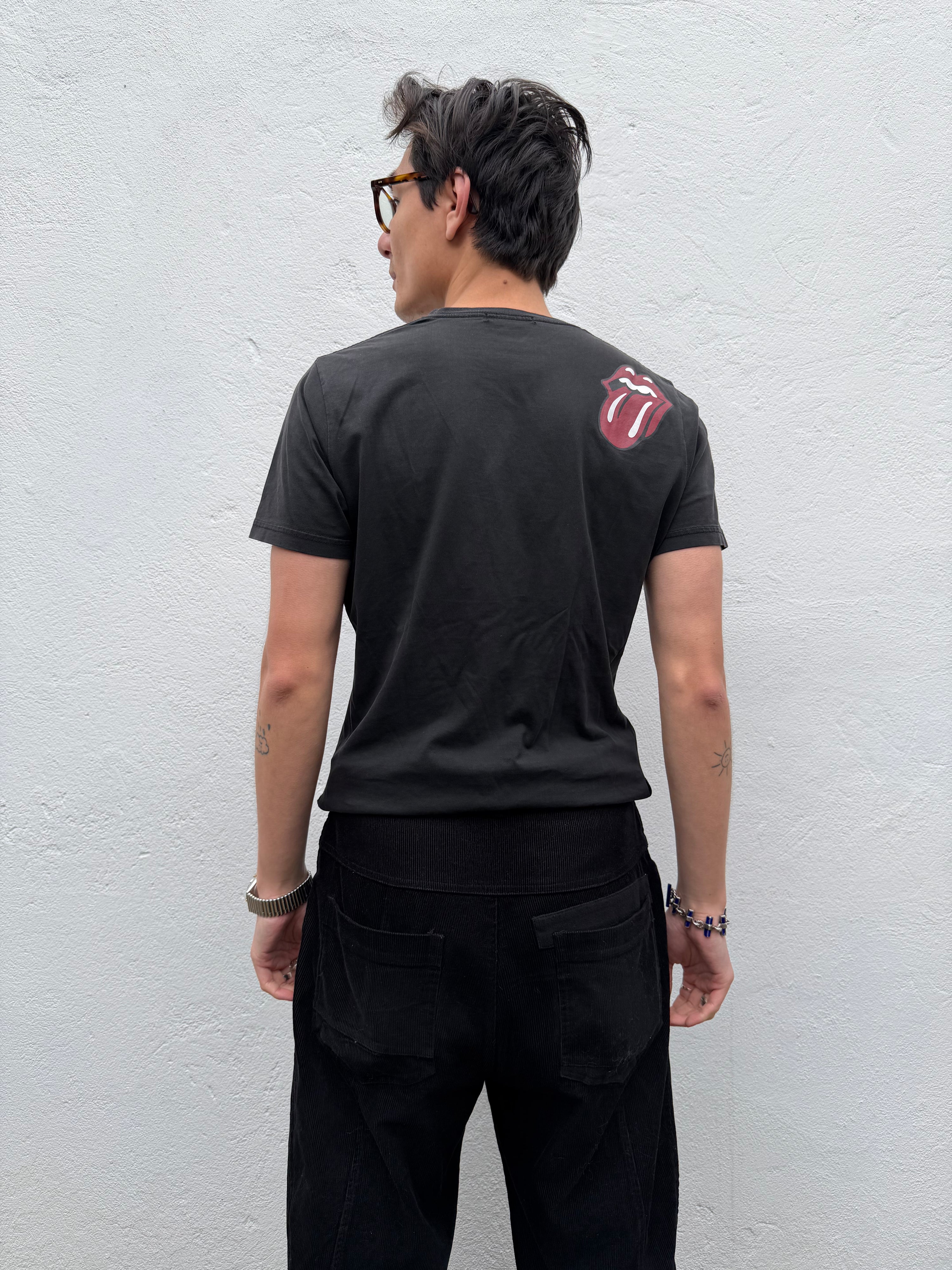 Trashed CDGH+ x Rolling Stones tongue logo t-shirt - SS06