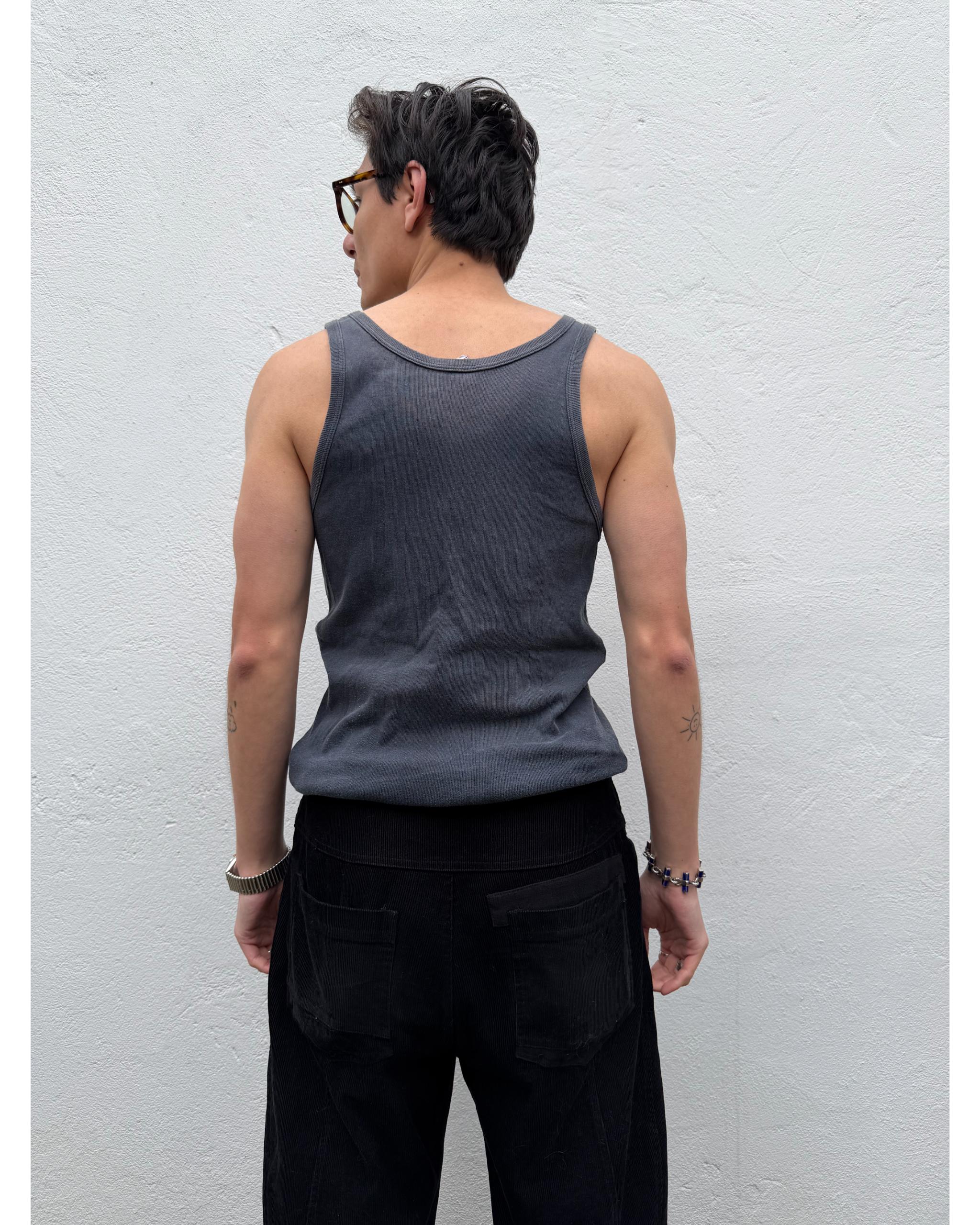 Sunfaded 6 ème régiment étranger de génie french military tank top - 1980's