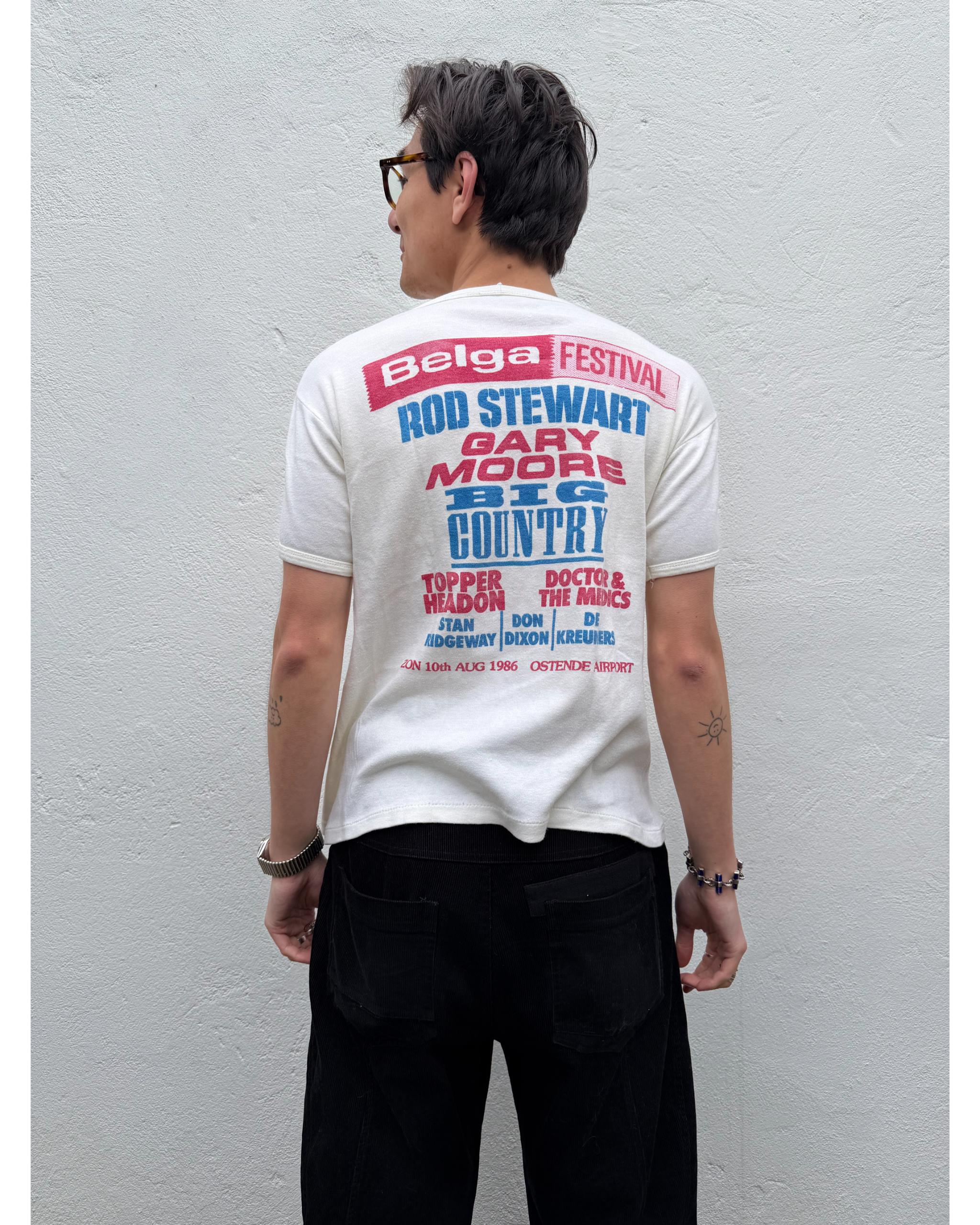 Rod Stewart at Belga Festival t-shirt - 1986