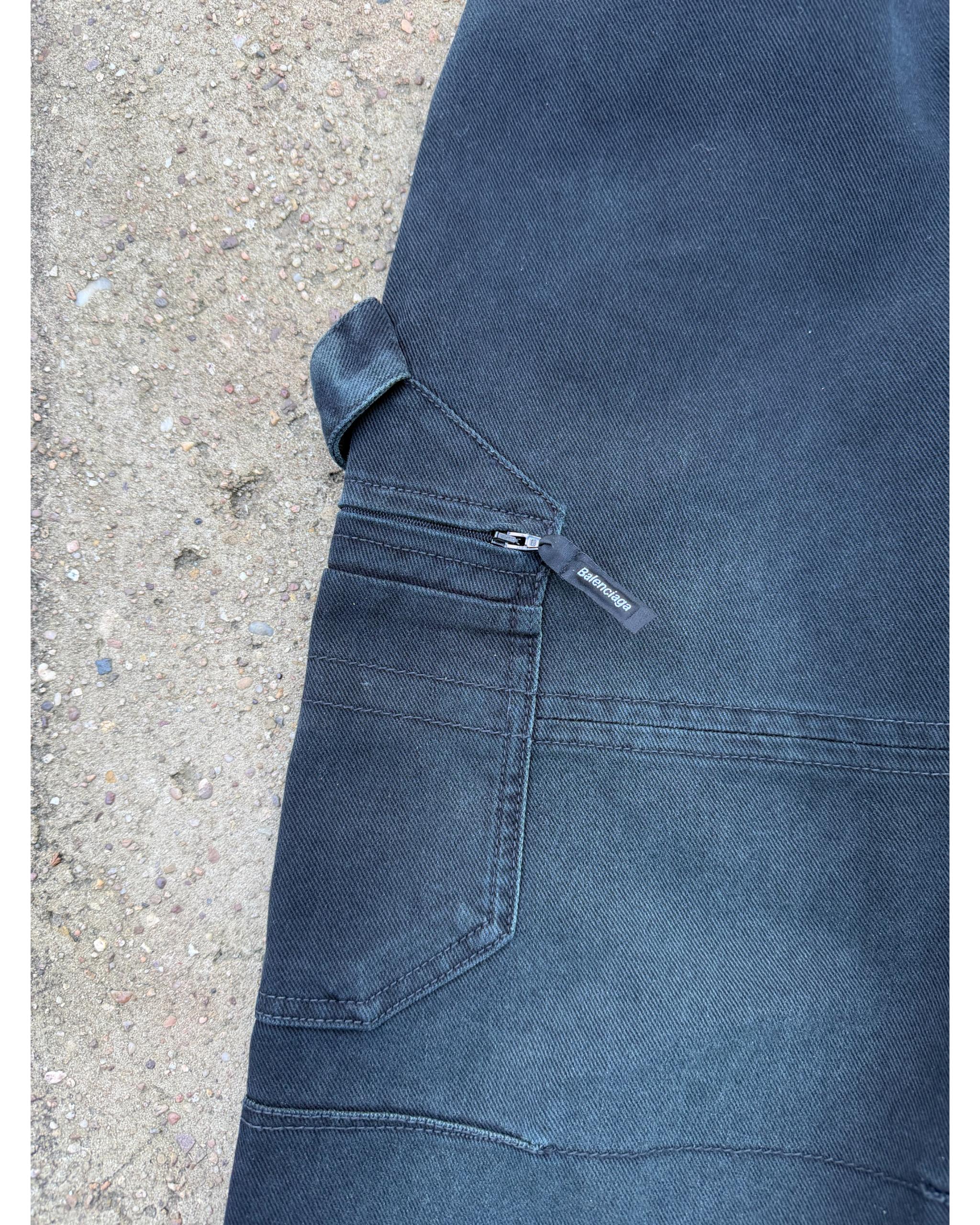 Heavyweight carpenter over-washed wide leg denim - AW24