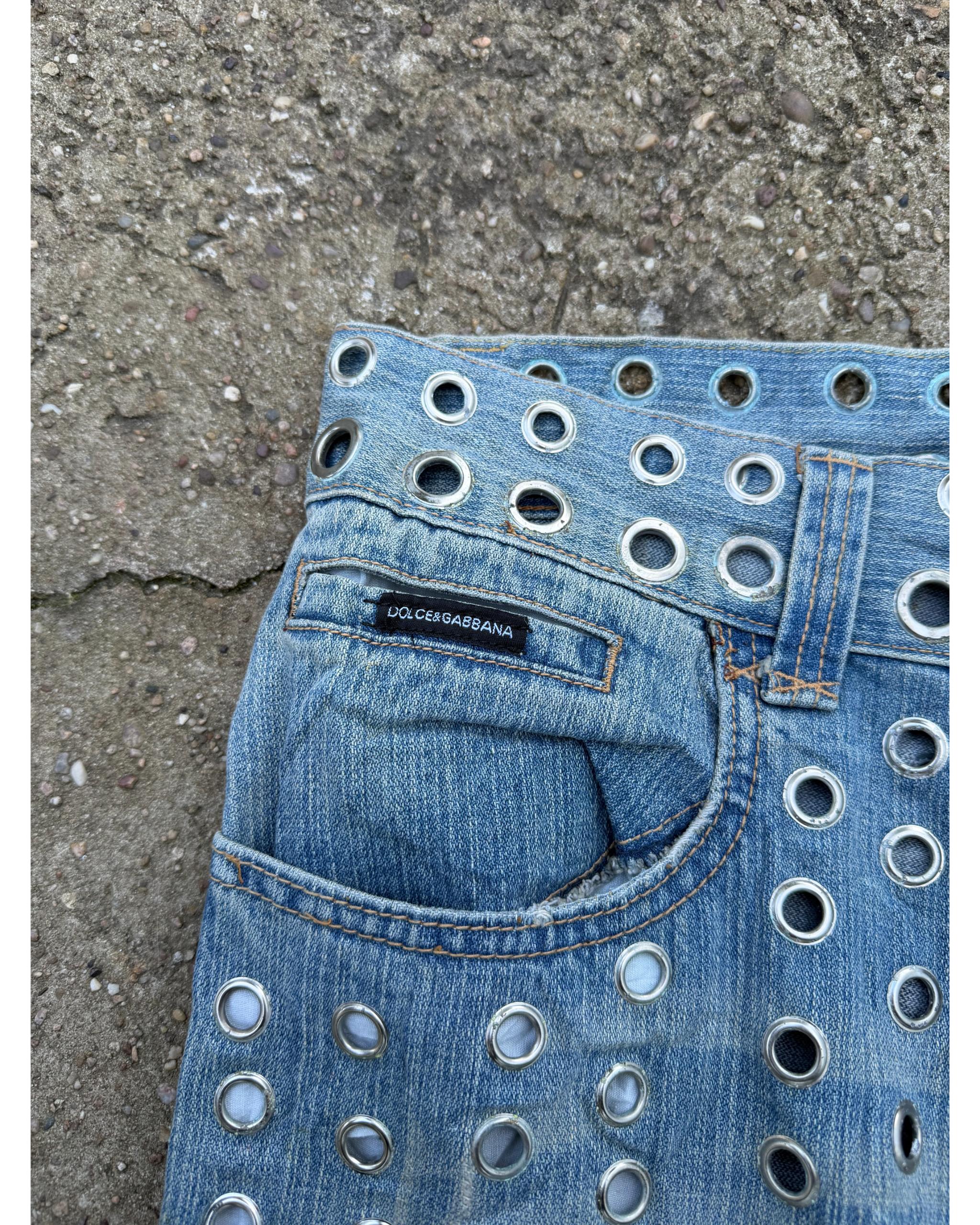 Eyelet studded jeans - SS06