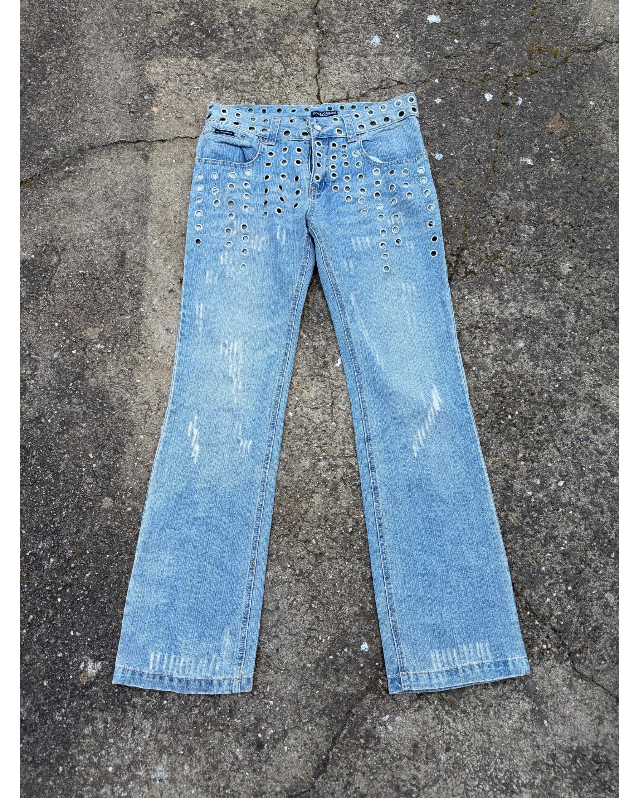 Eyelet studded jeans - SS06