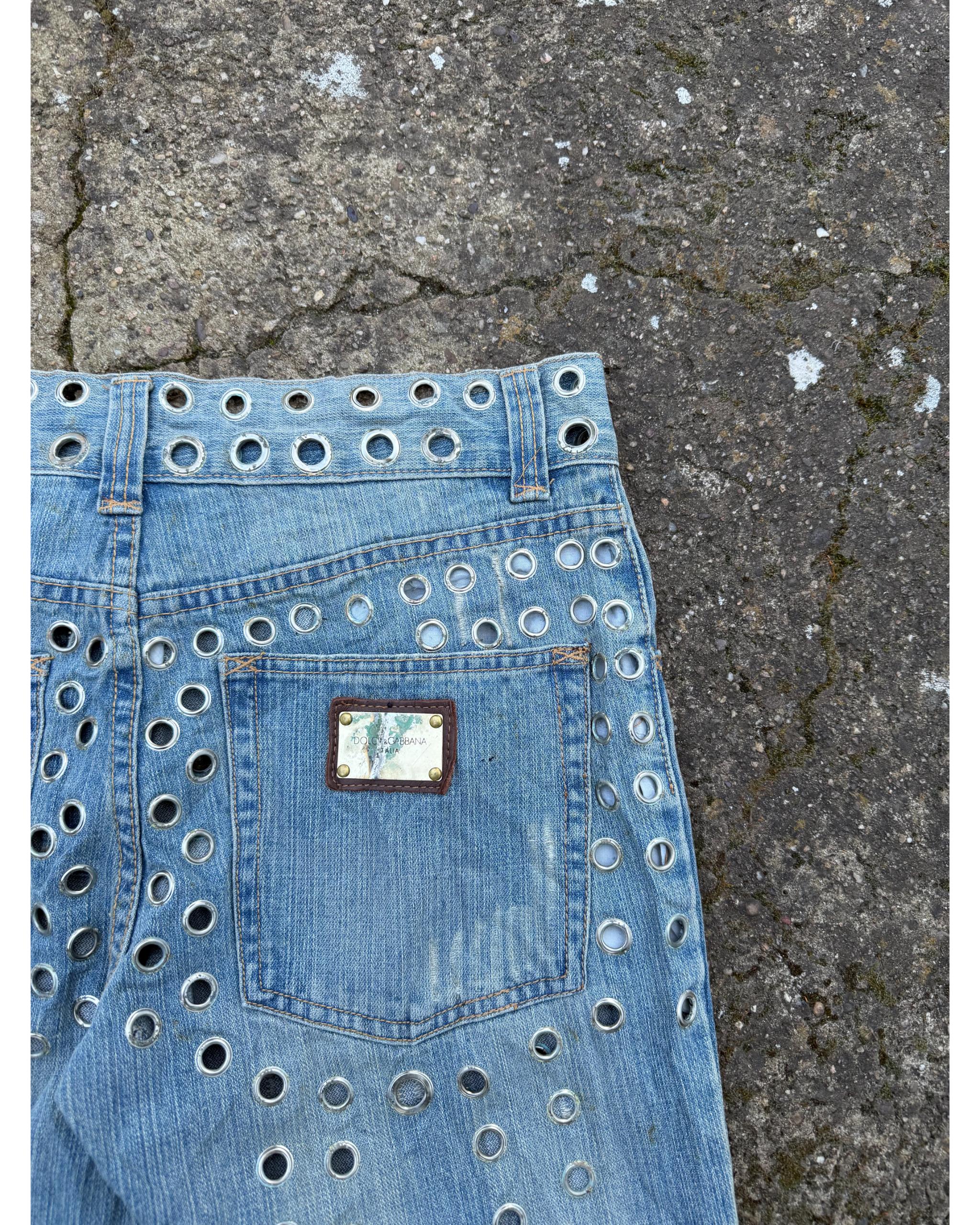 Eyelet studded jeans - SS06