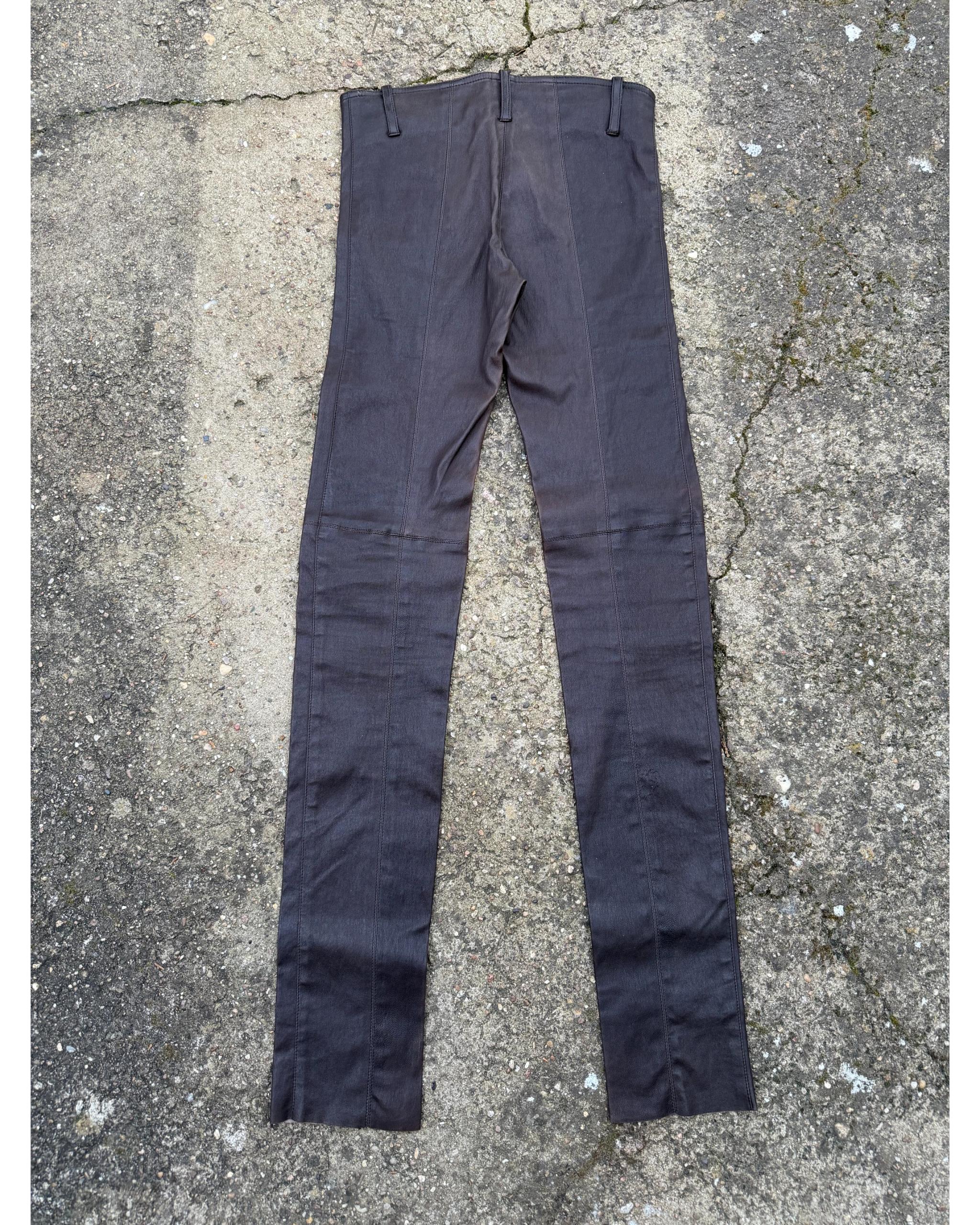 Slim fit leather leggings