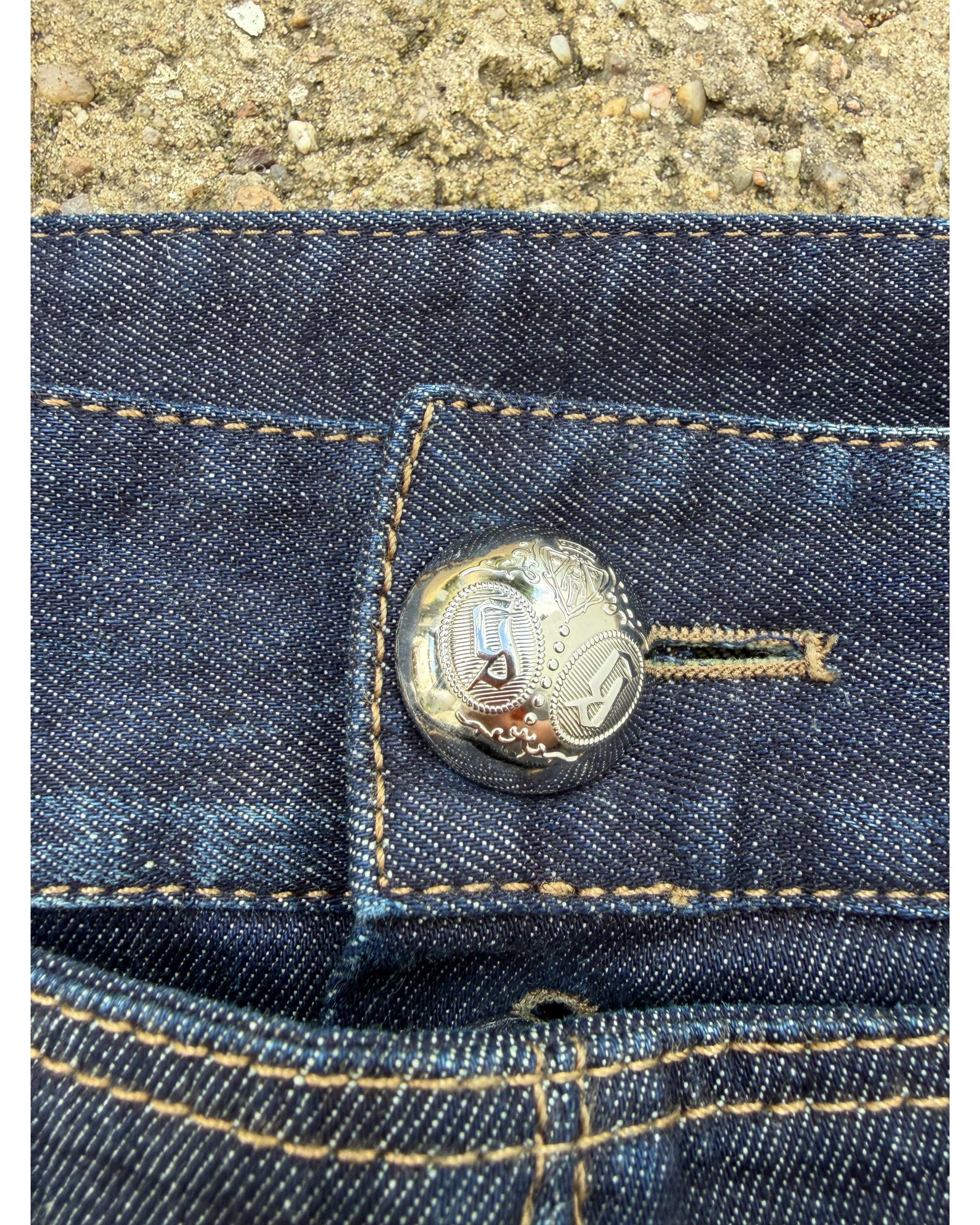 Faded navy blue denim sailor flare - Tom Ford 2000's