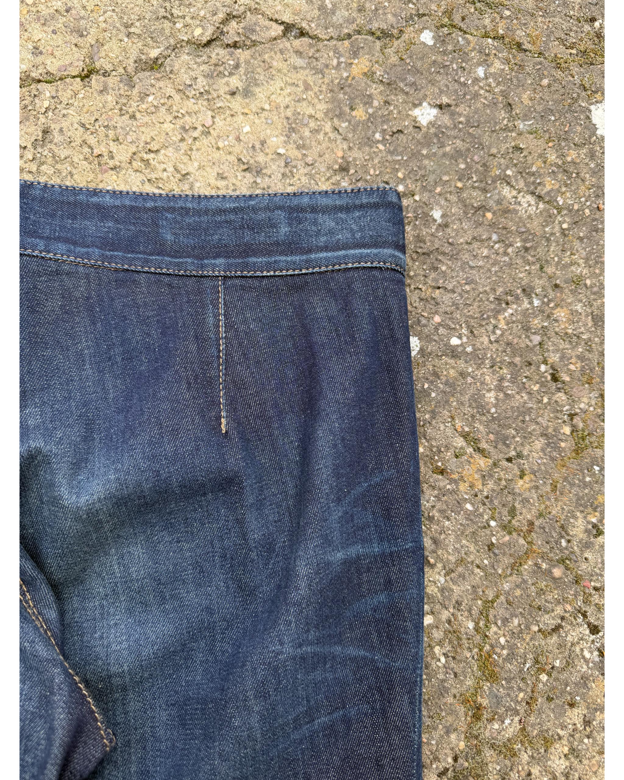 Faded navy blue denim sailor flare - Tom Ford 2000's