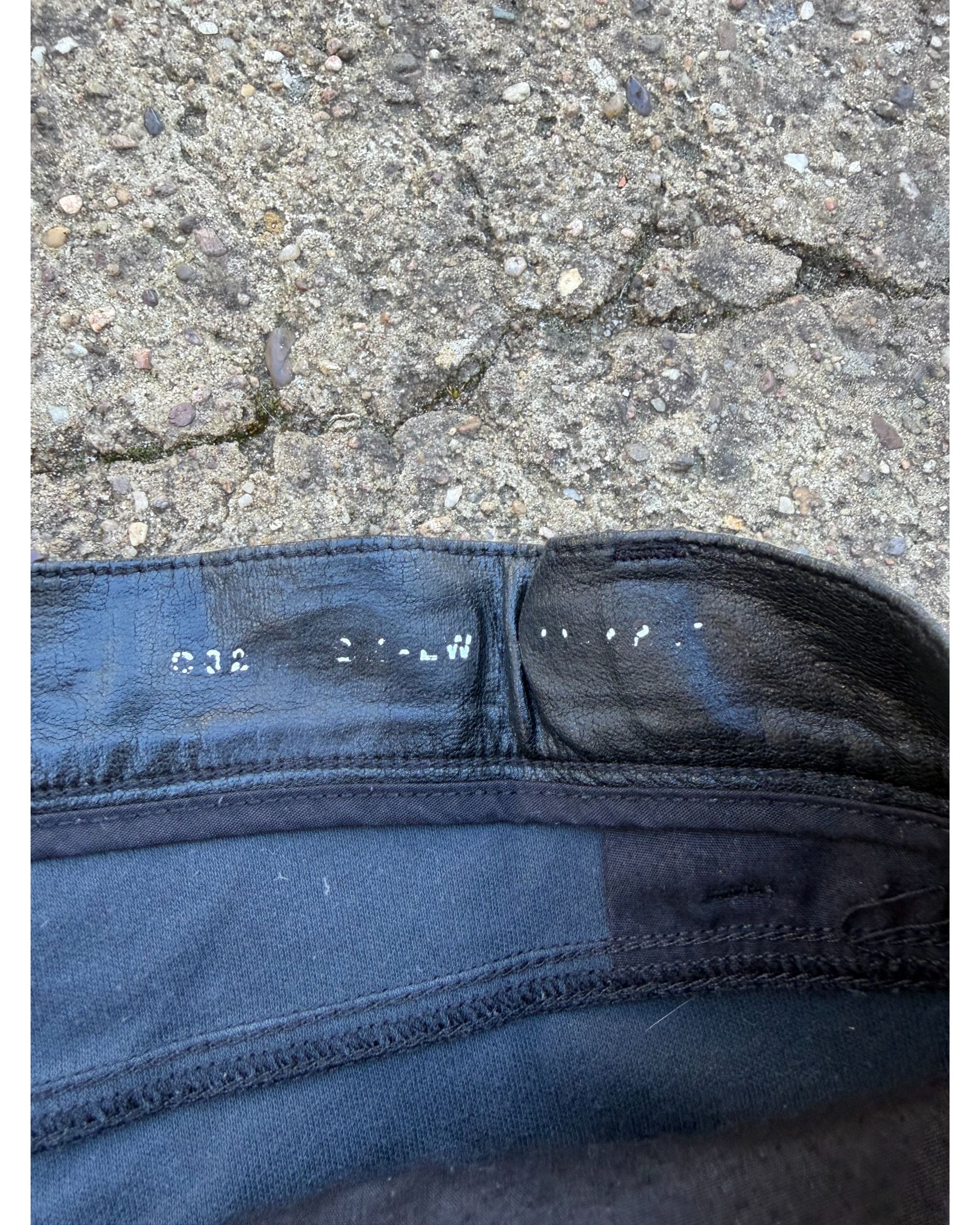 Hedi Slimane faux leather skinny pants 2014
