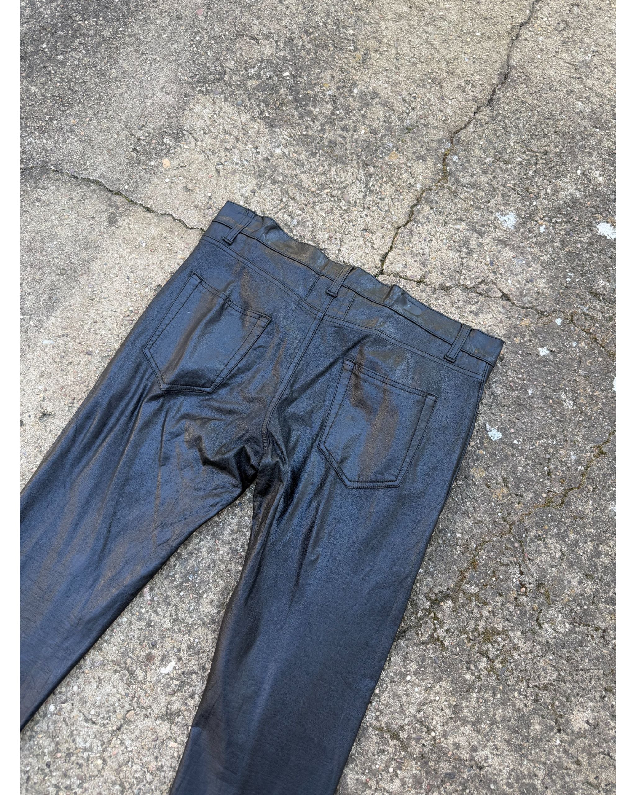 Hedi Slimane faux leather skinny pants 2014
