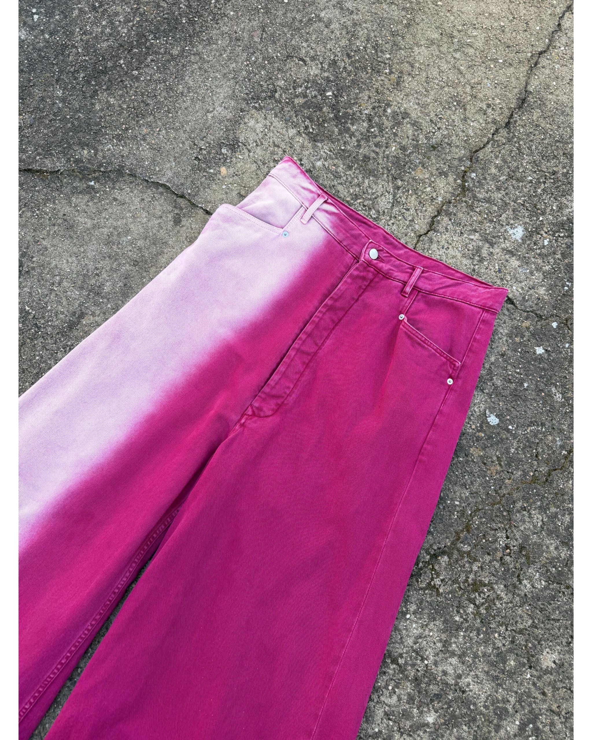 Larry degrade fuschia wide denim - AW19