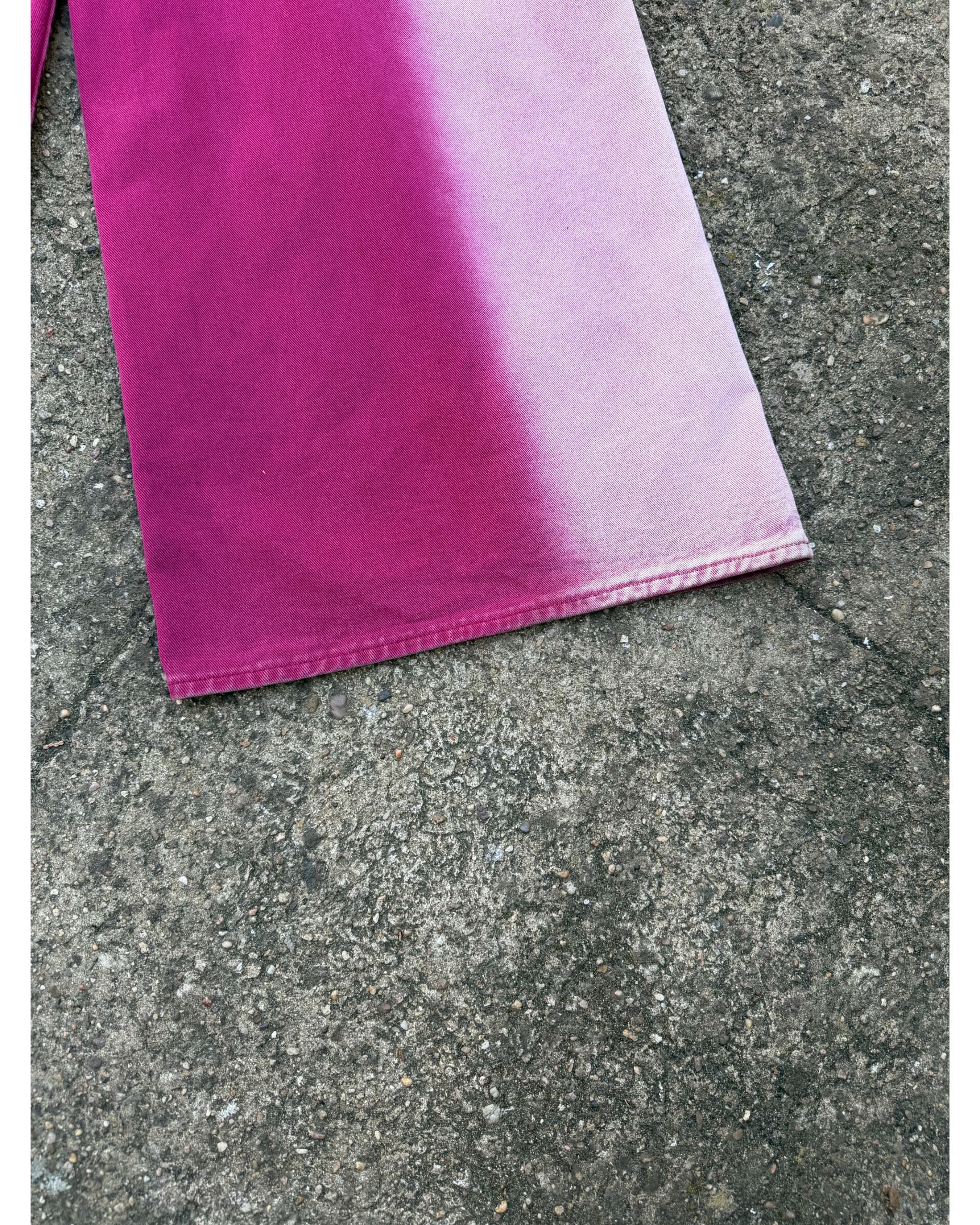 Larry degrade fuschia wide denim - AW19