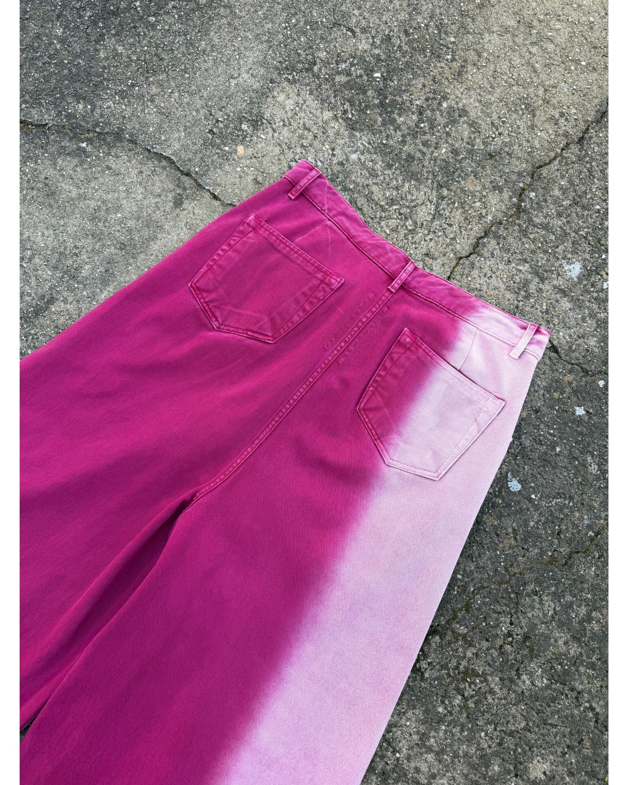 Larry degrade fuschia wide denim - AW19