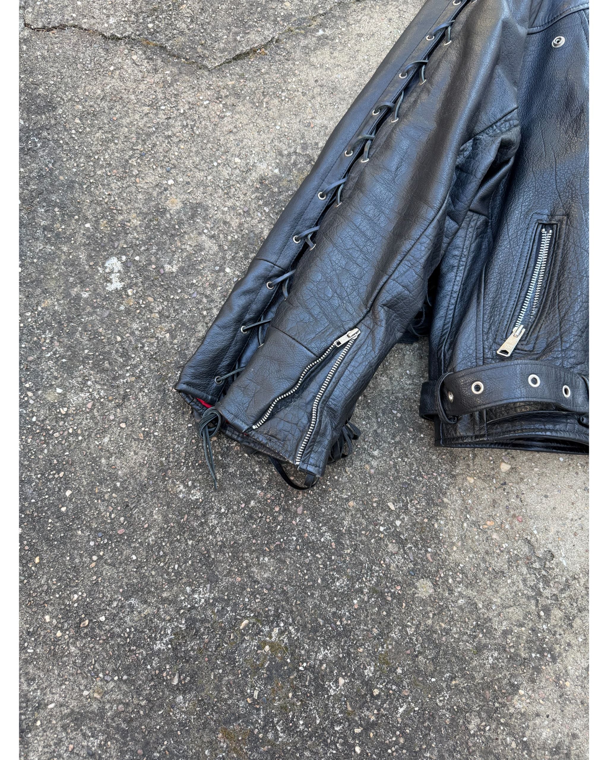 Fringed-upcycled leather jacket - SS22