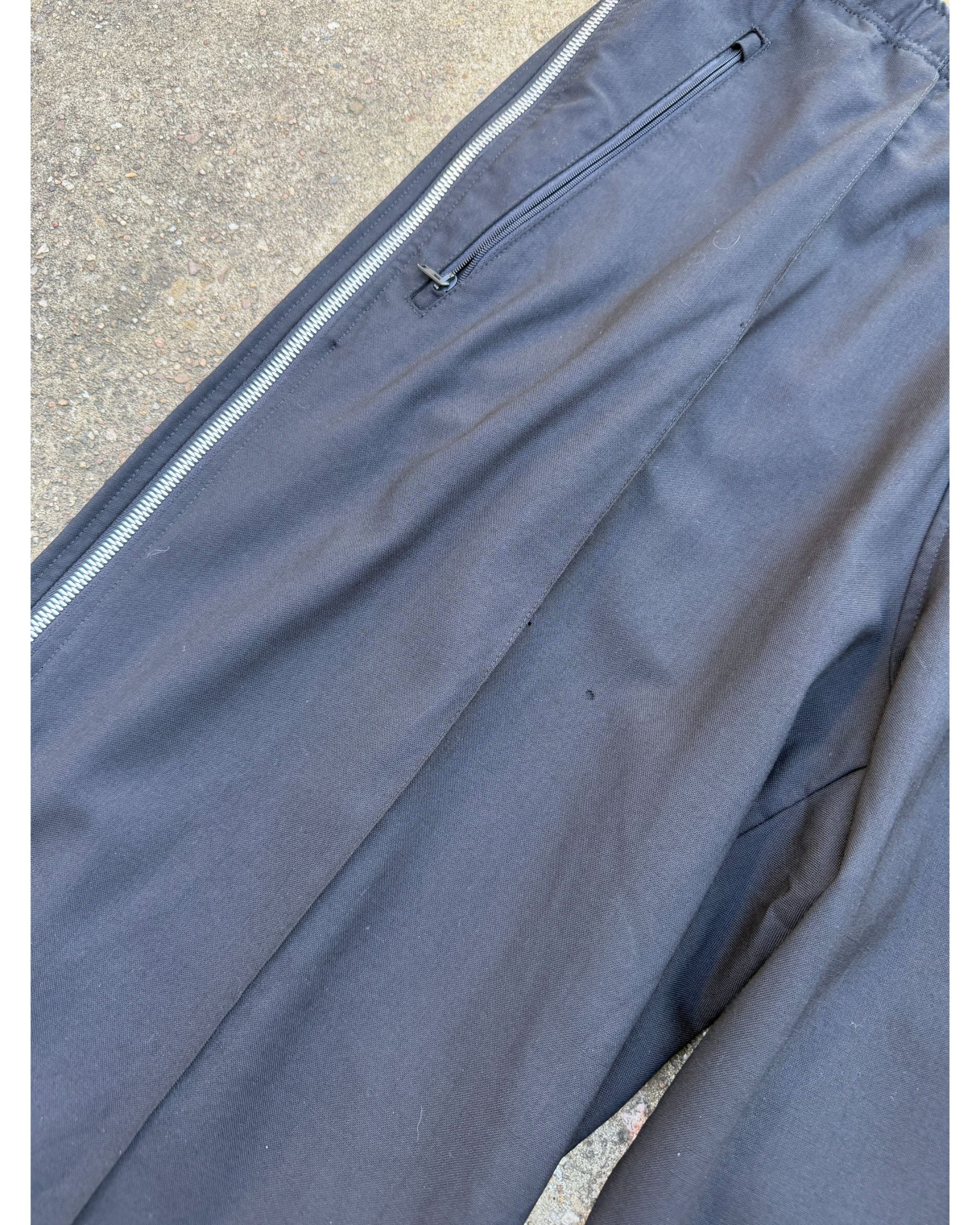 Wool side zip pocket pants
