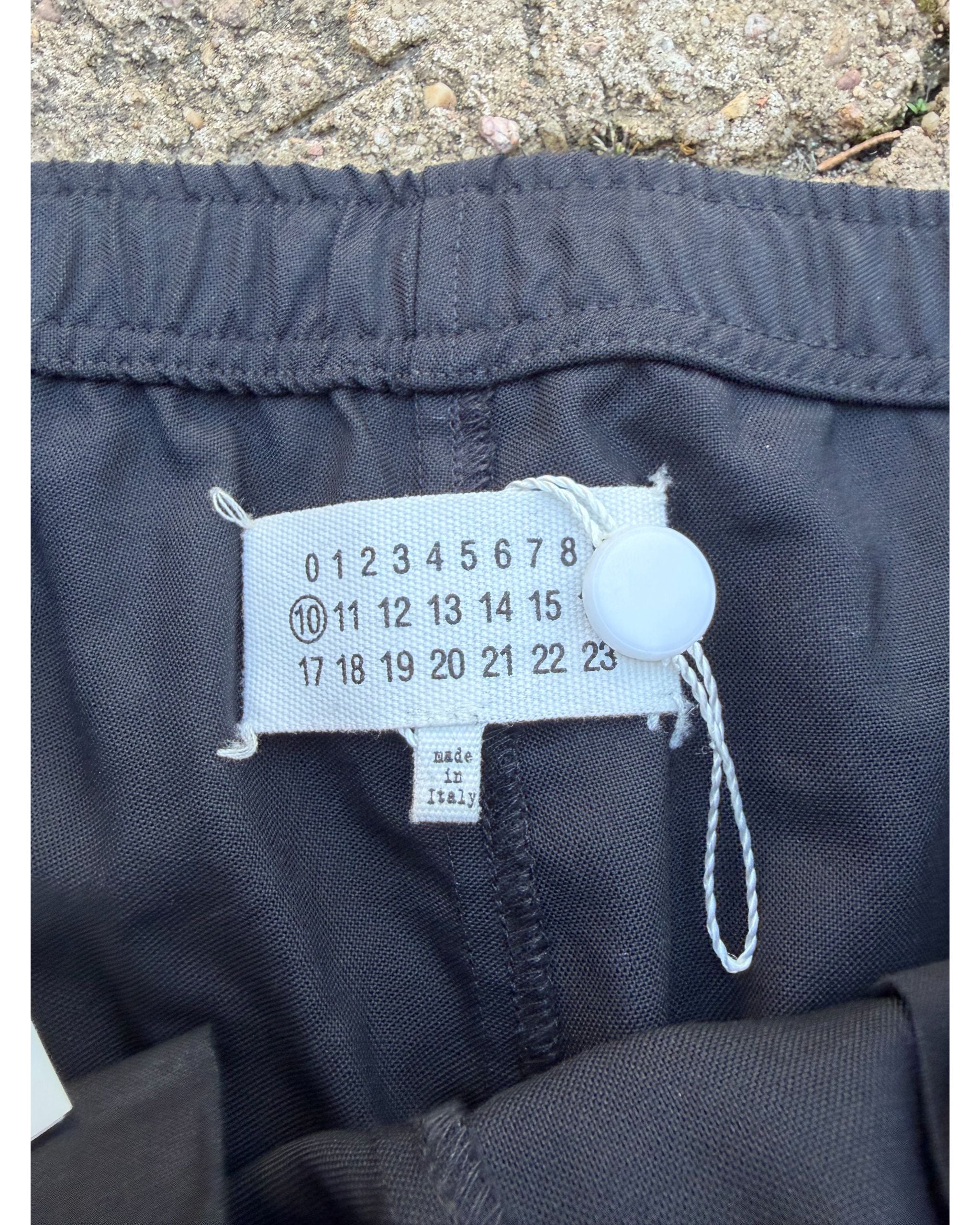 Wool side zip pocket pants