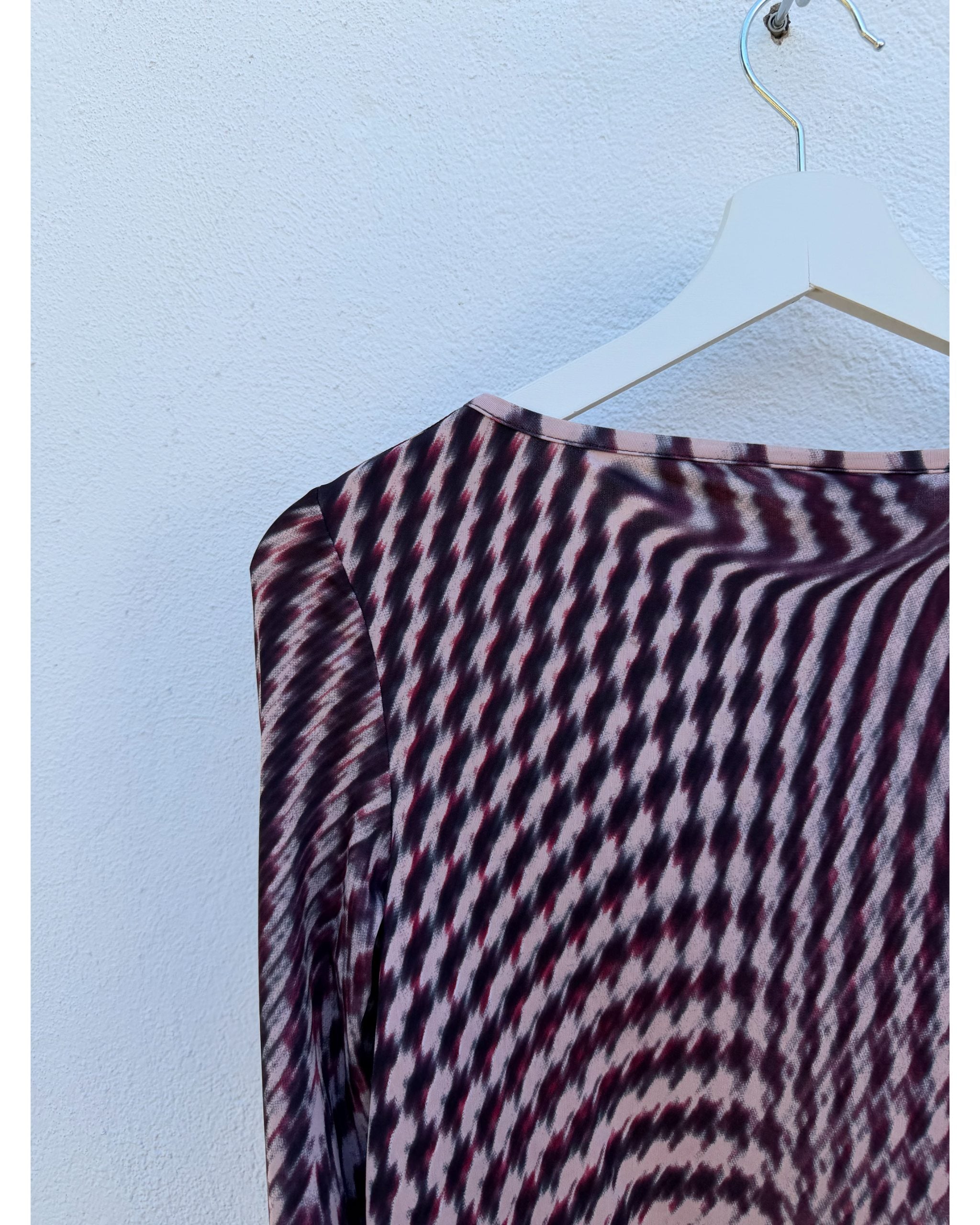Houndstooth distortion illusion top - SS01