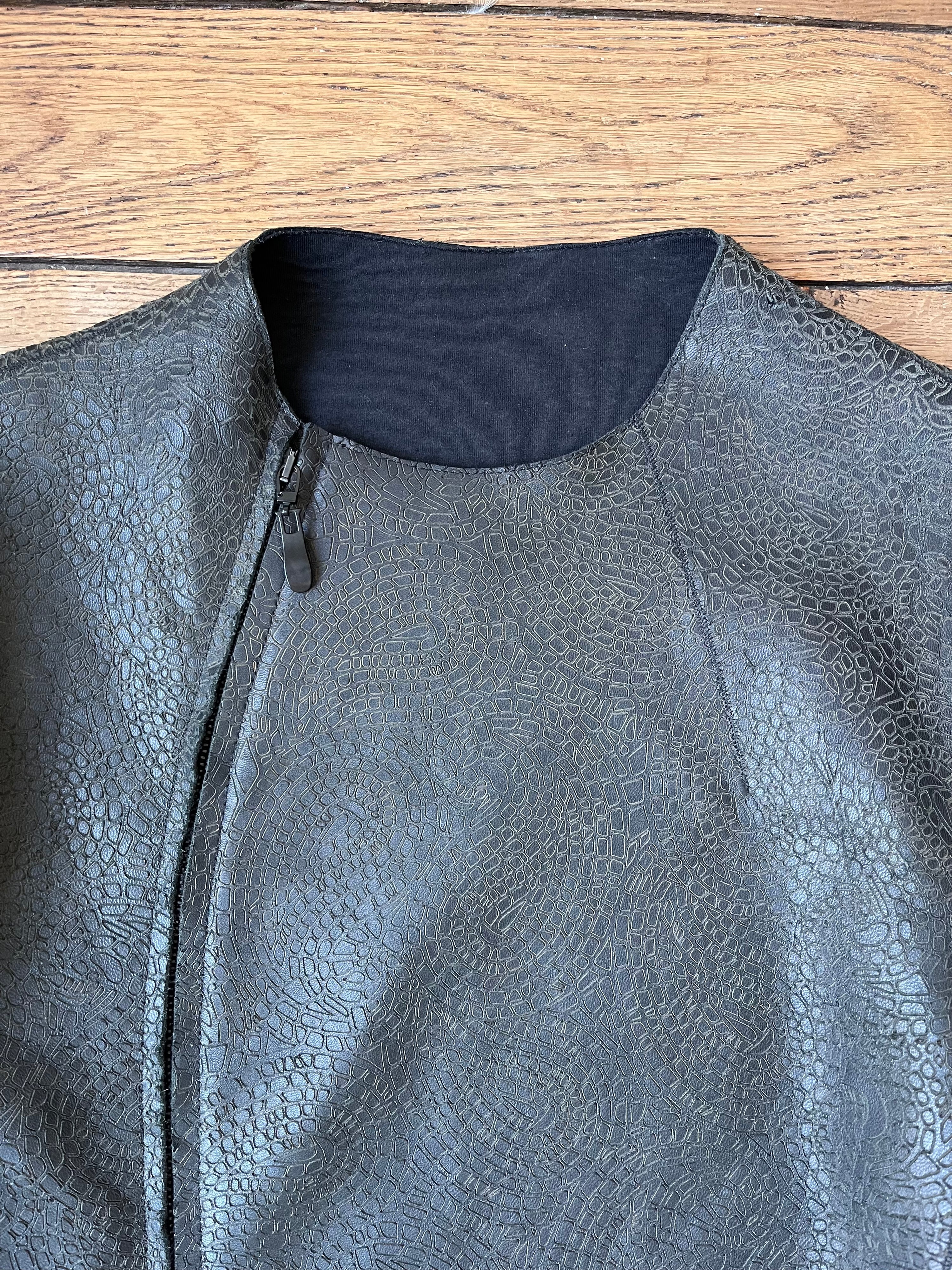 Emporio ArmaniCalf Leather Fencing Jacket (48)