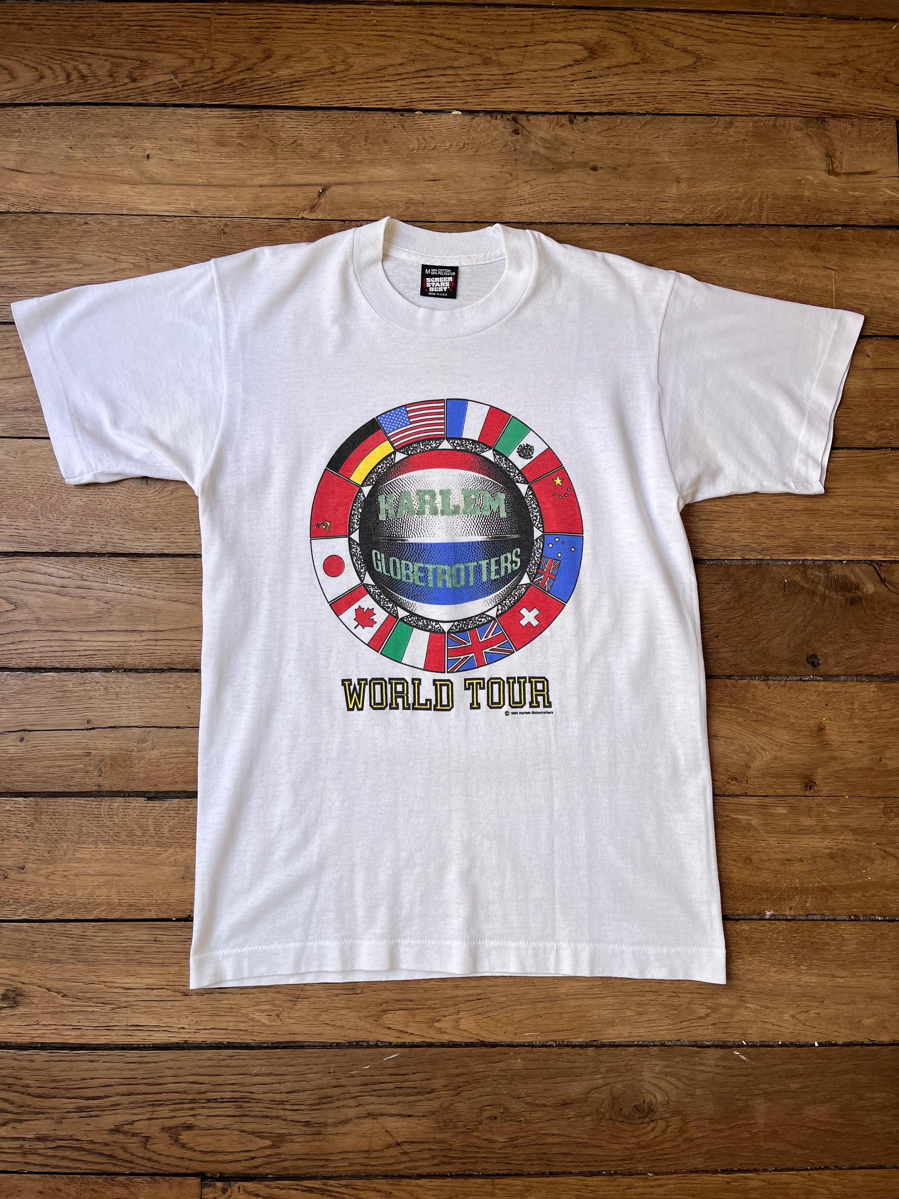 1990's Vintage Harlem Globetrotters Screen Stars T-shirt (M)