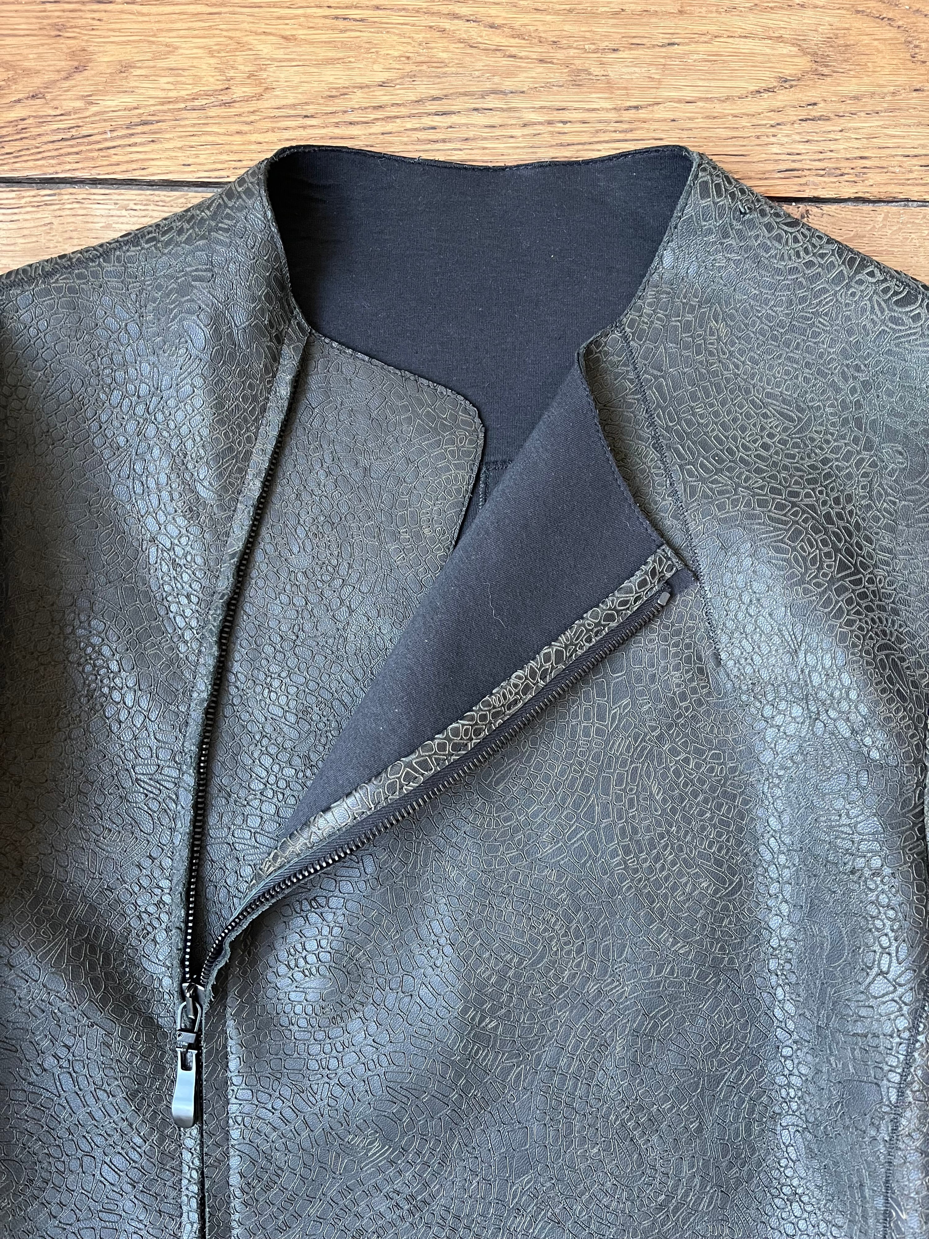Emporio ArmaniCalf Leather Fencing Jacket (48)