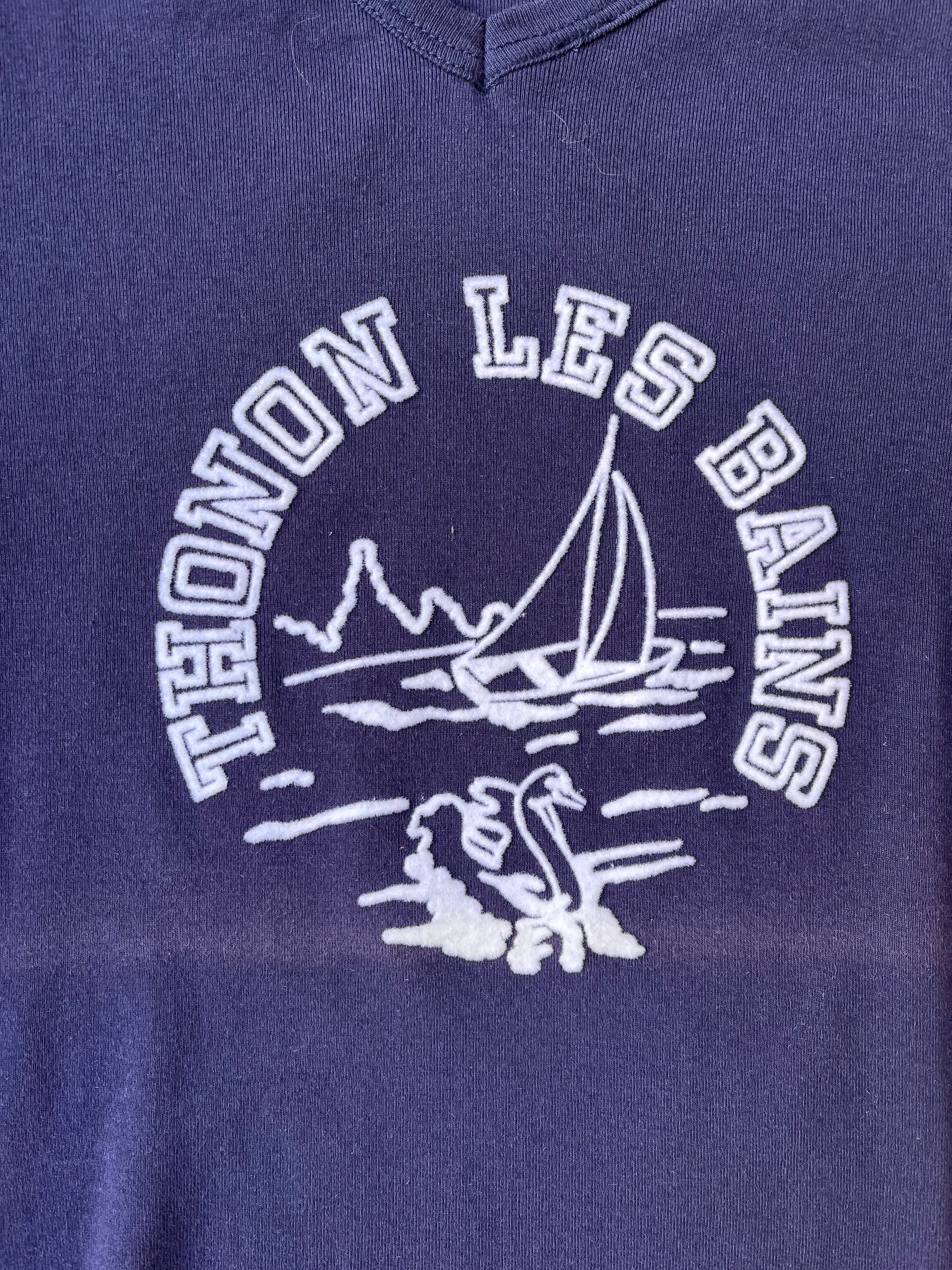1990s French Vintage Thonon Les Bains Tilt Longsleeve (L)