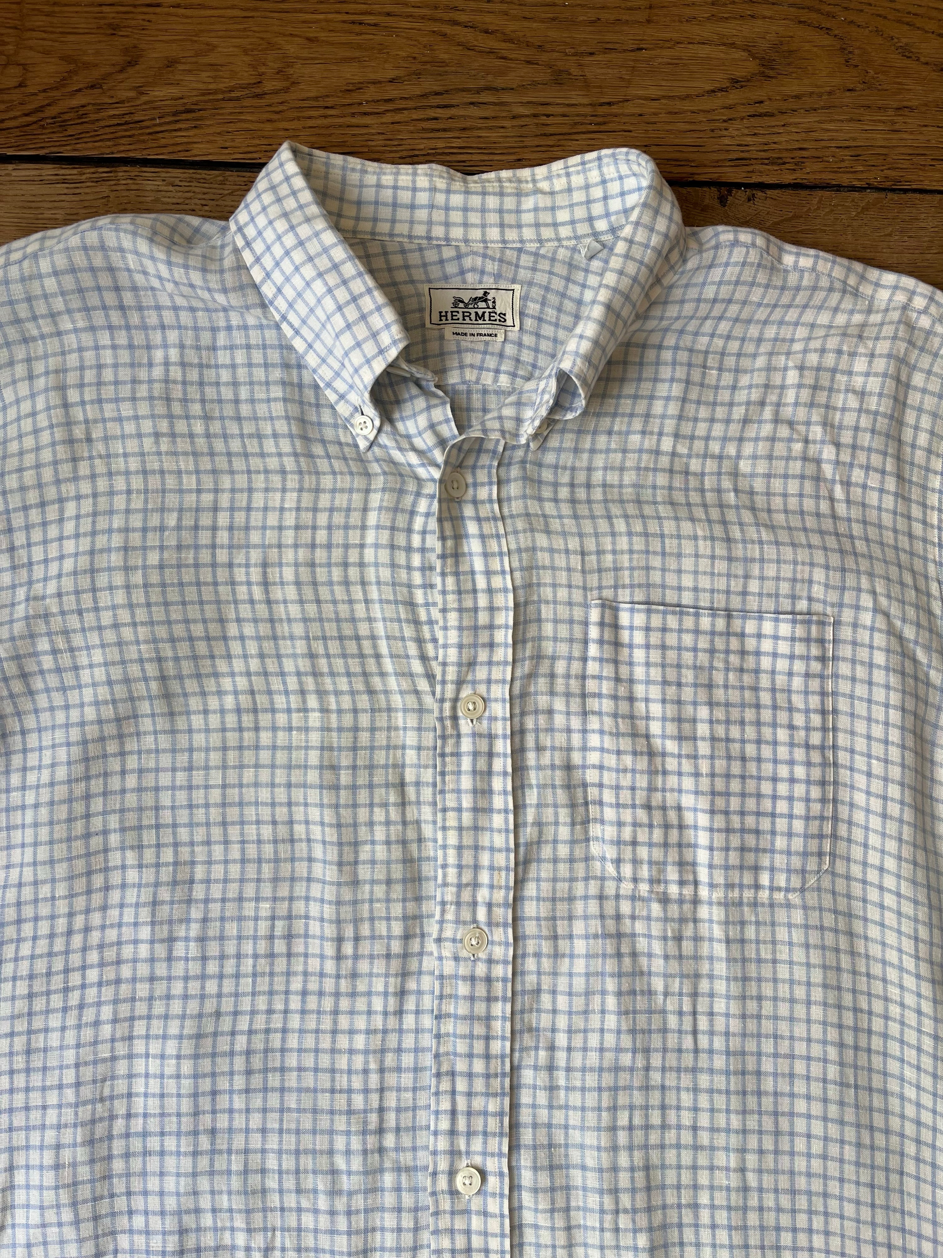 Vintage Hermès Linen Shirt (XL)