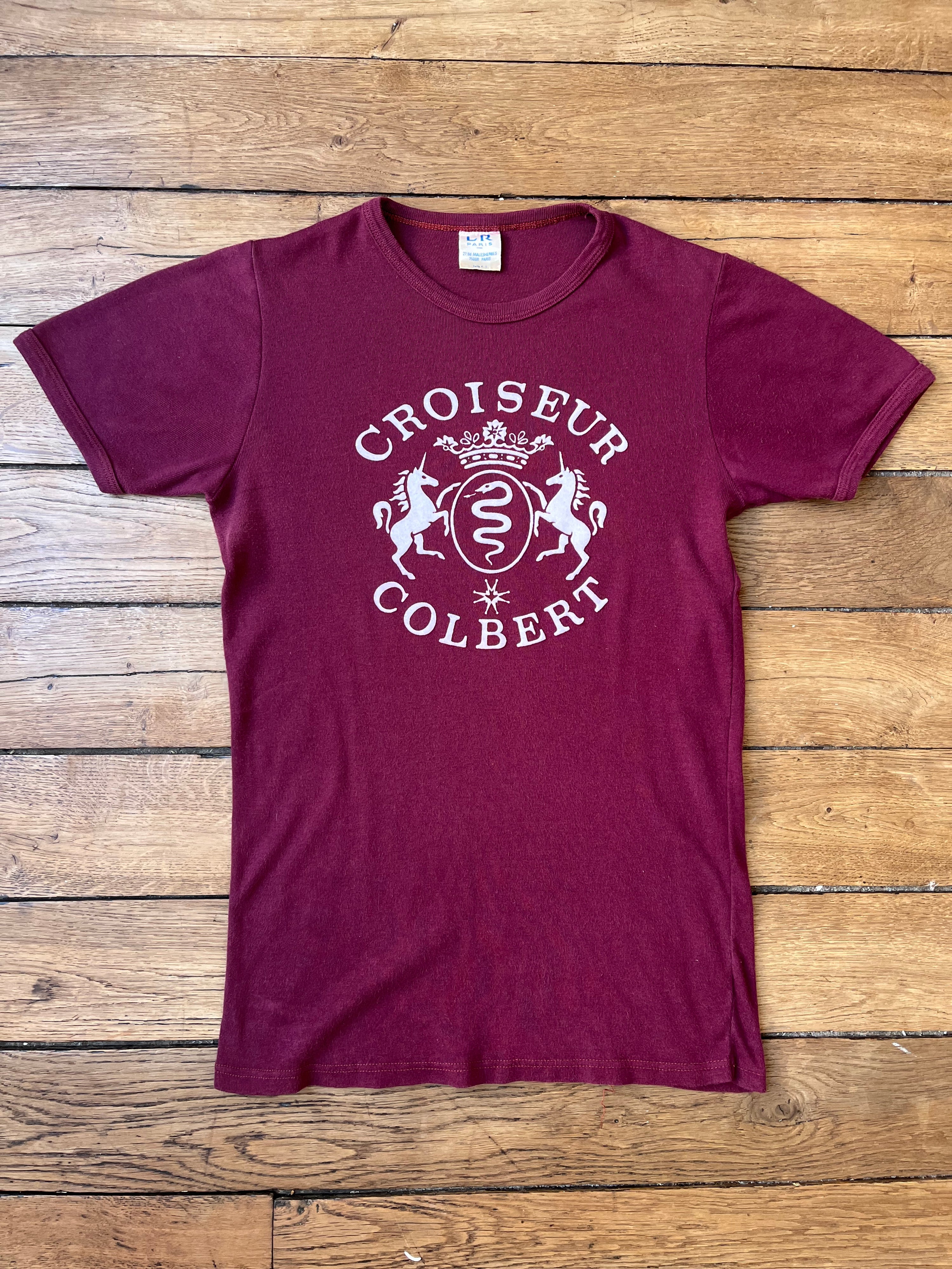 1980s French Navy Vintage Croiseur Colbert Tilt T-shirt (S)