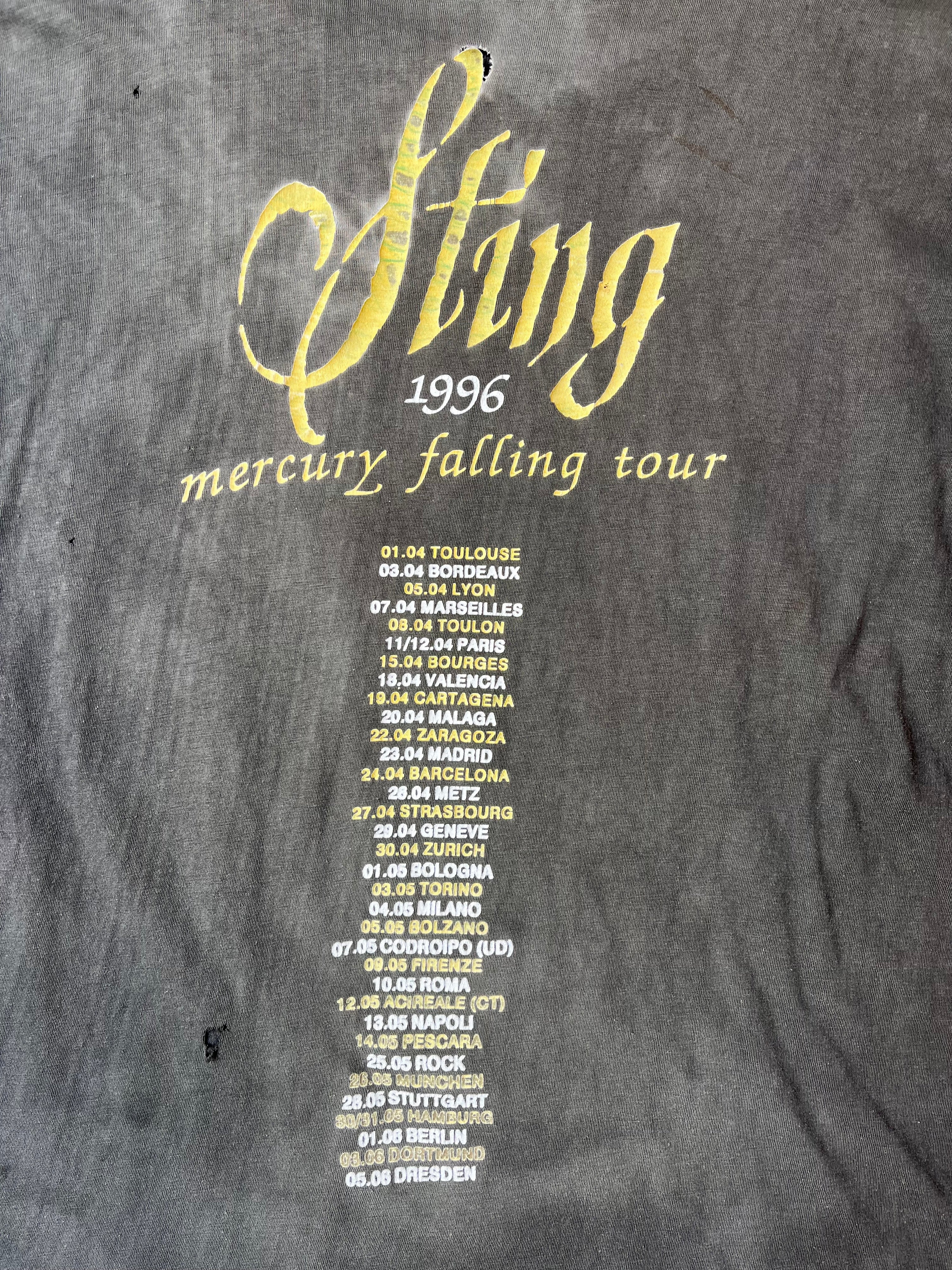 1996 Vintage Sting Falling Mercury Tour T-shirt (XL)