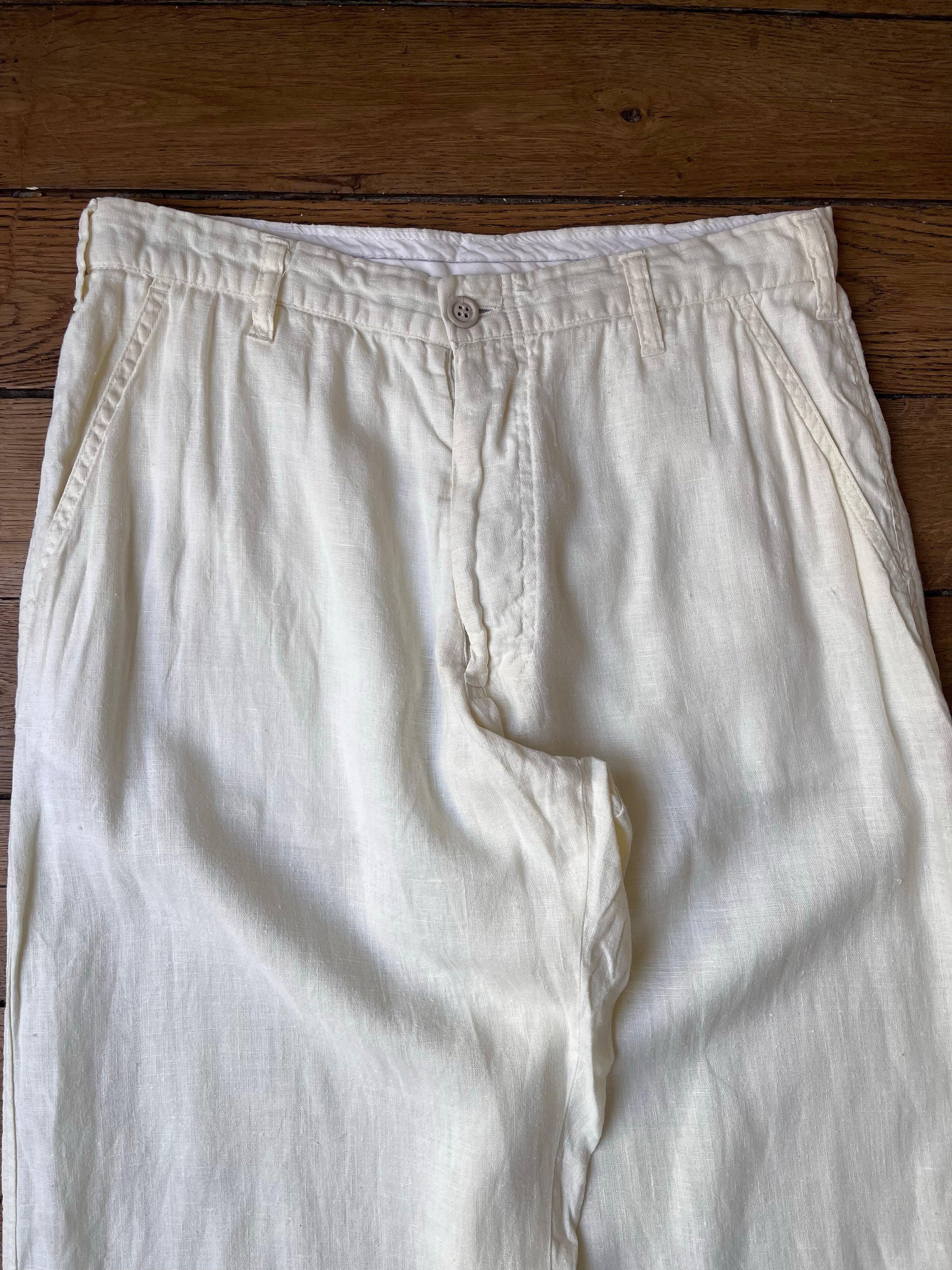1990's Vintage Armani Jeans Linen Pants (IT 46)