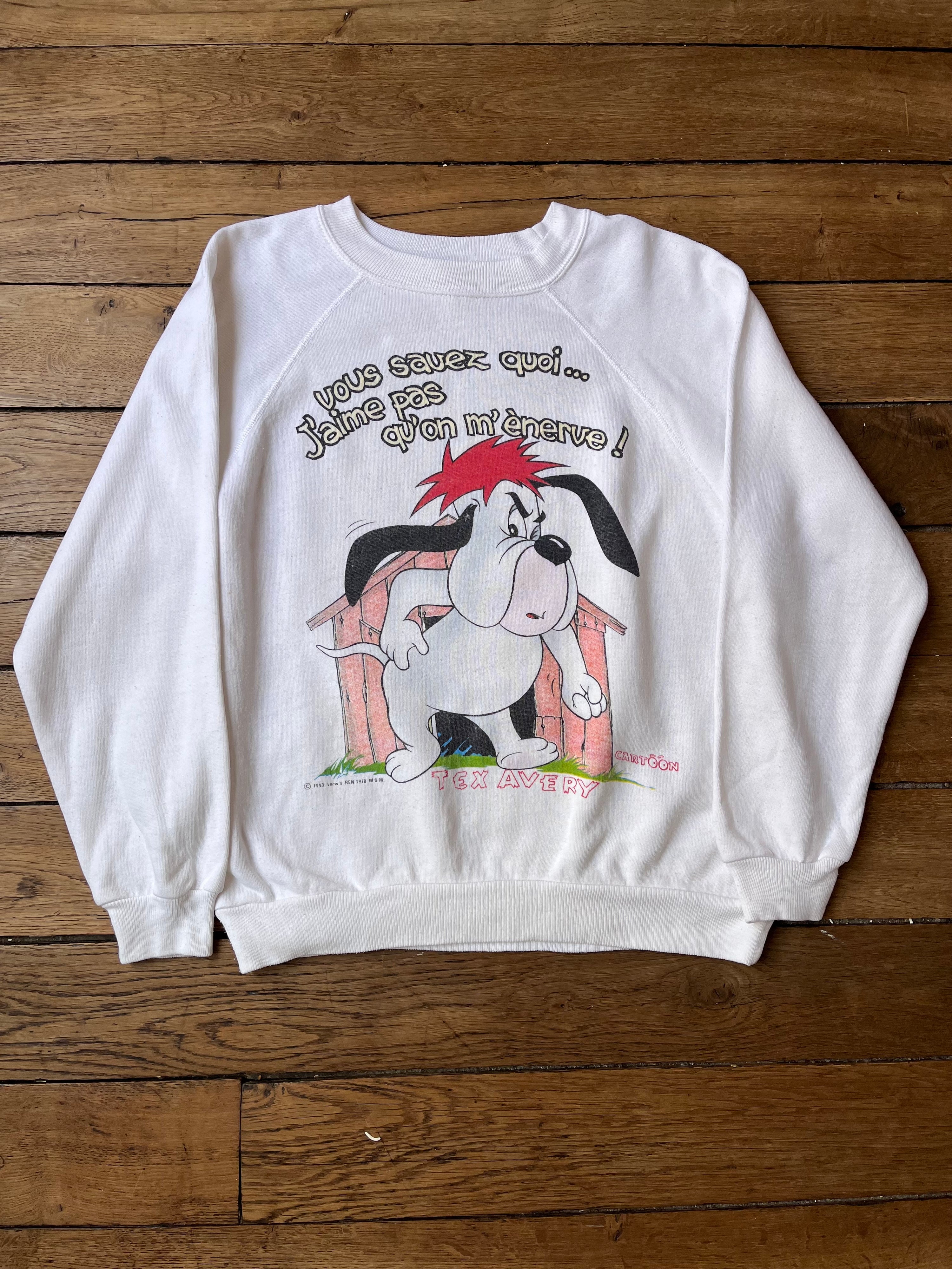 1980's French Vintage Droopy Tex Avery Sweatshirt (M)