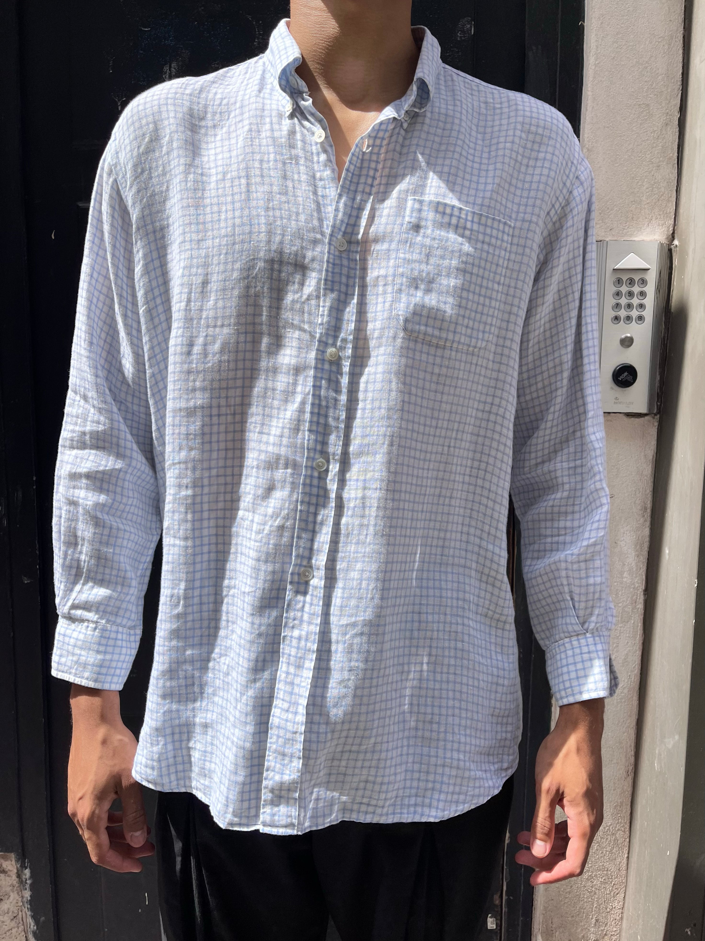 Vintage Hermès Linen Shirt (XL)