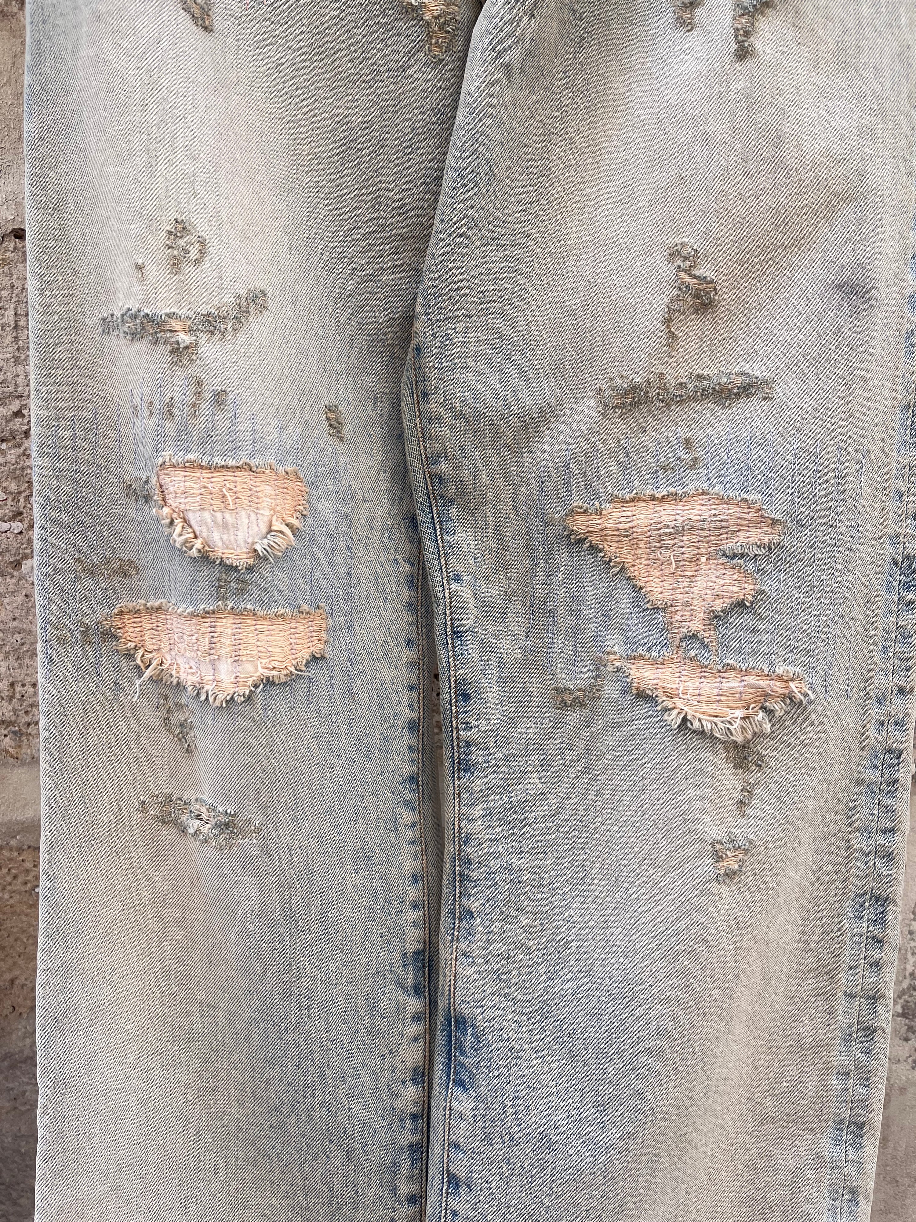 Distressed Straight Cut Kenzo Jeans (26)