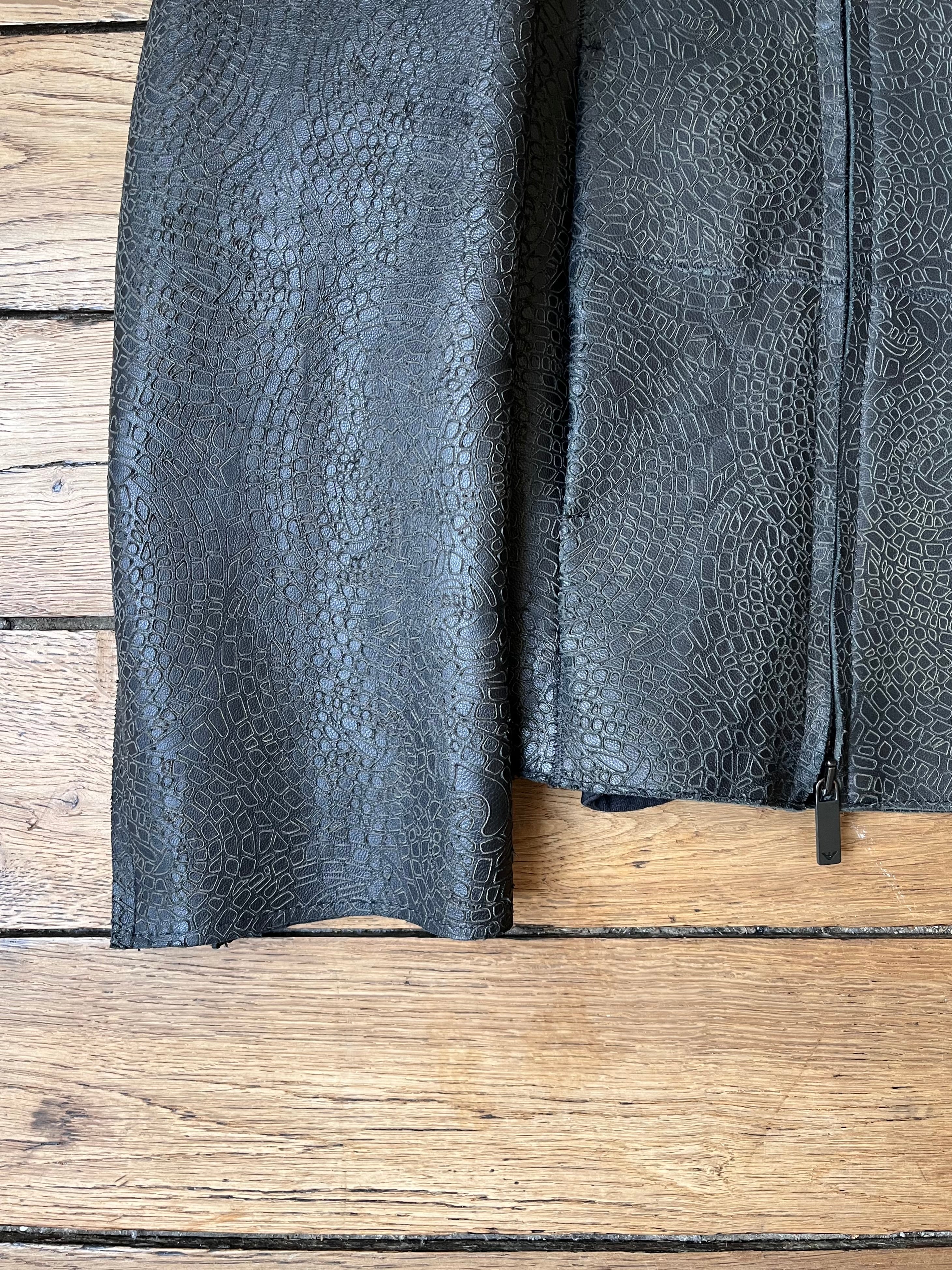 Emporio ArmaniCalf Leather Fencing Jacket (48)
