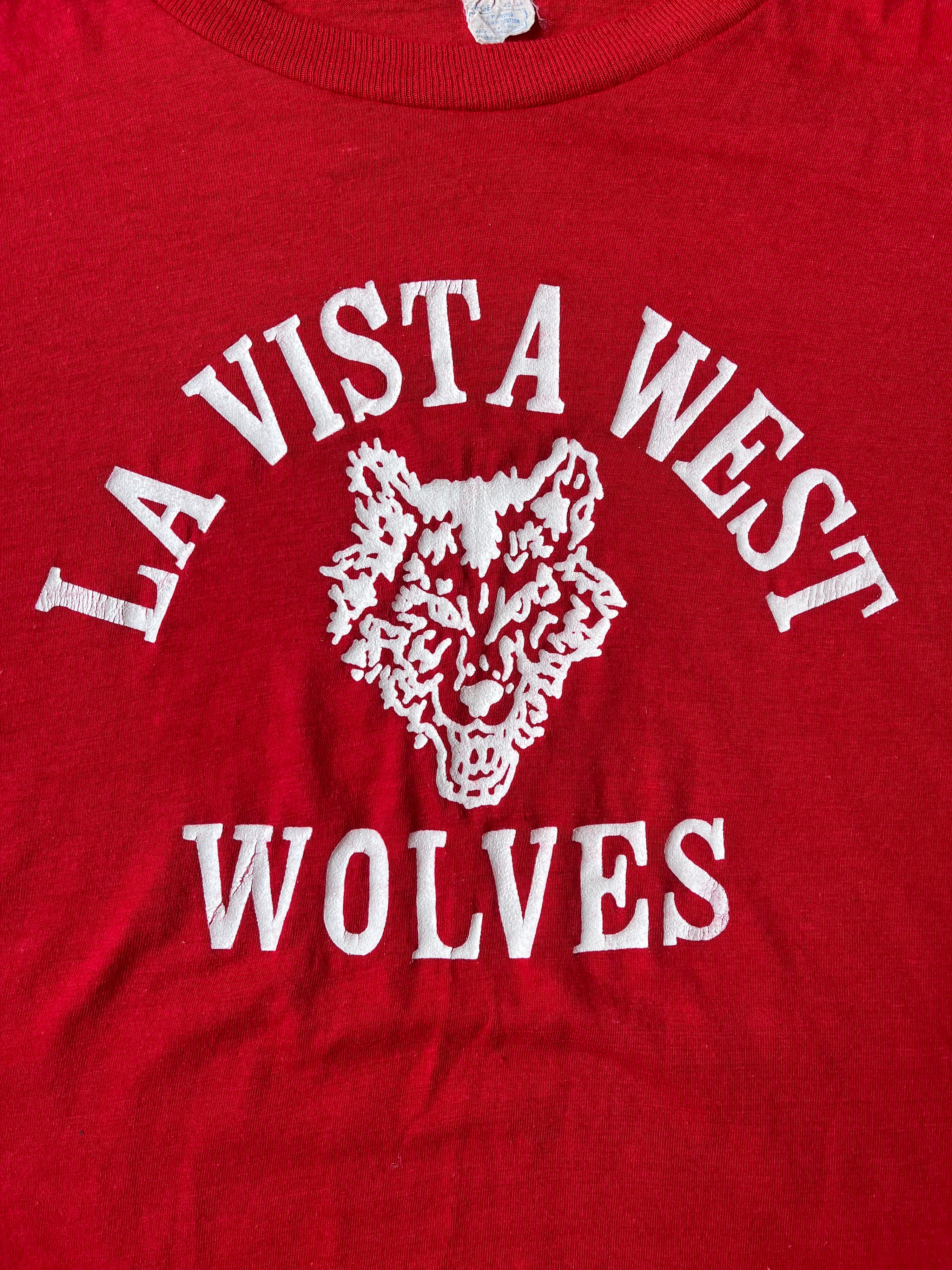 1980s US Vintage La Vista West Wolves T-shirt (M)